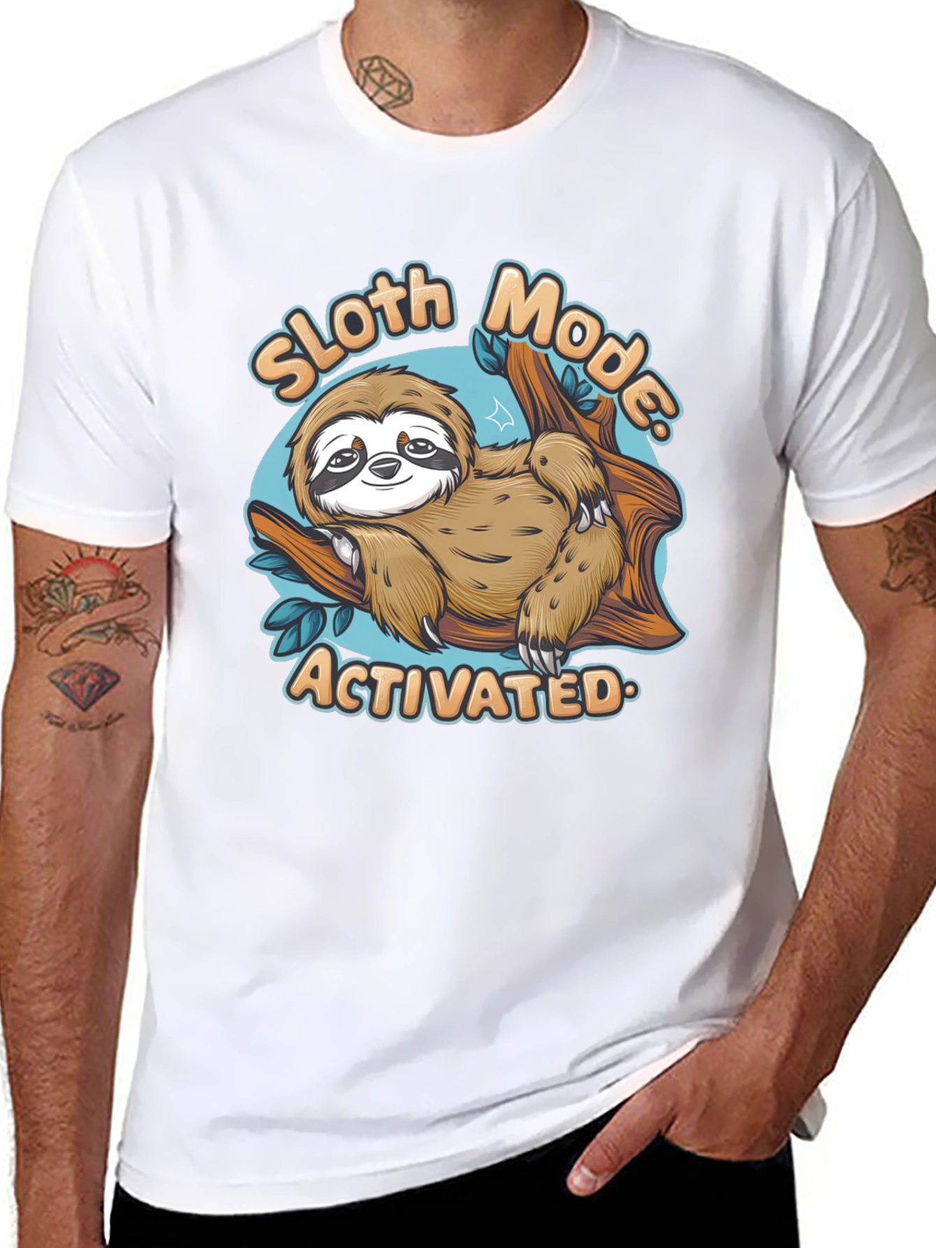 Sloth Mode Activated T-Shirt - Lazy Day Comfort