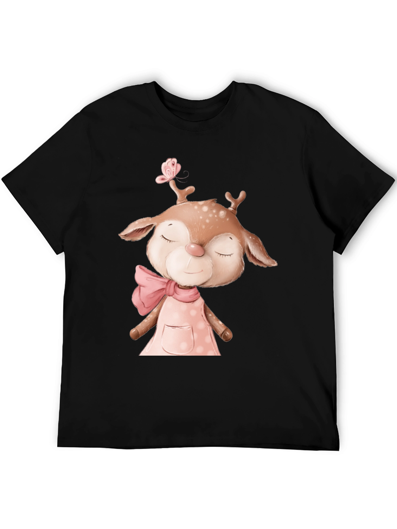 Cute Deer Graphic Tee - Soft Cotton Comfort