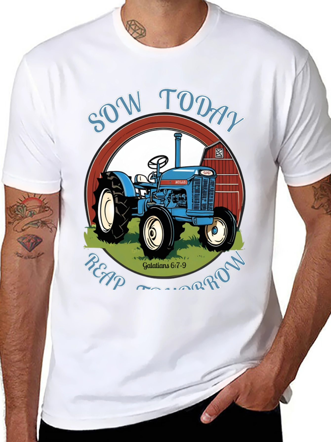 Sow Today Reap Tomorrow Tractor Graphic Tee