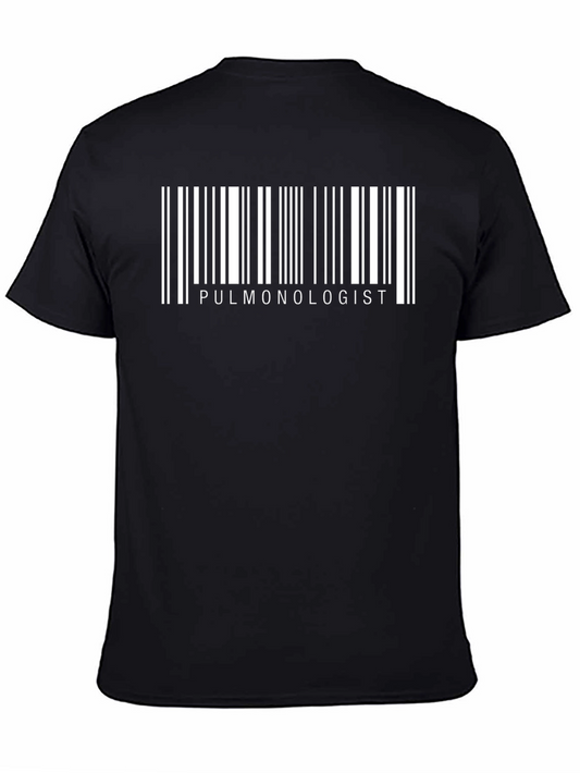 Pulmonologist Barcode T-Shirt - Medical Professional Tee