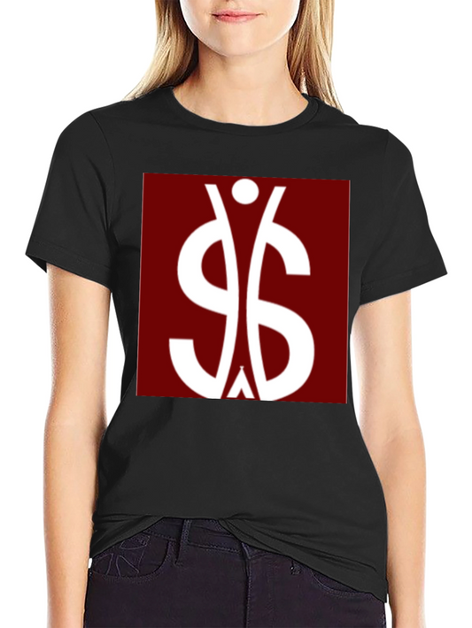 Abstract Symbol Graphic Print Black T-Shirt