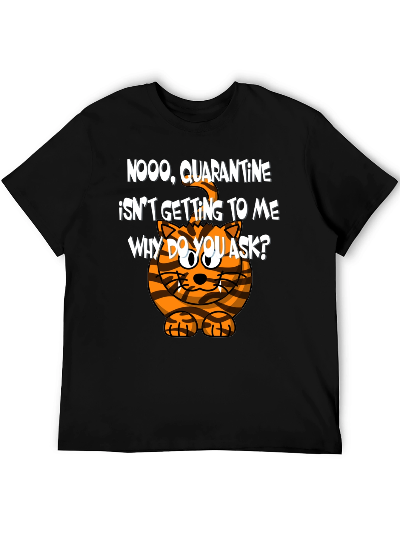 Quarantine Cat T-Shirt - Funny Graphic Tee