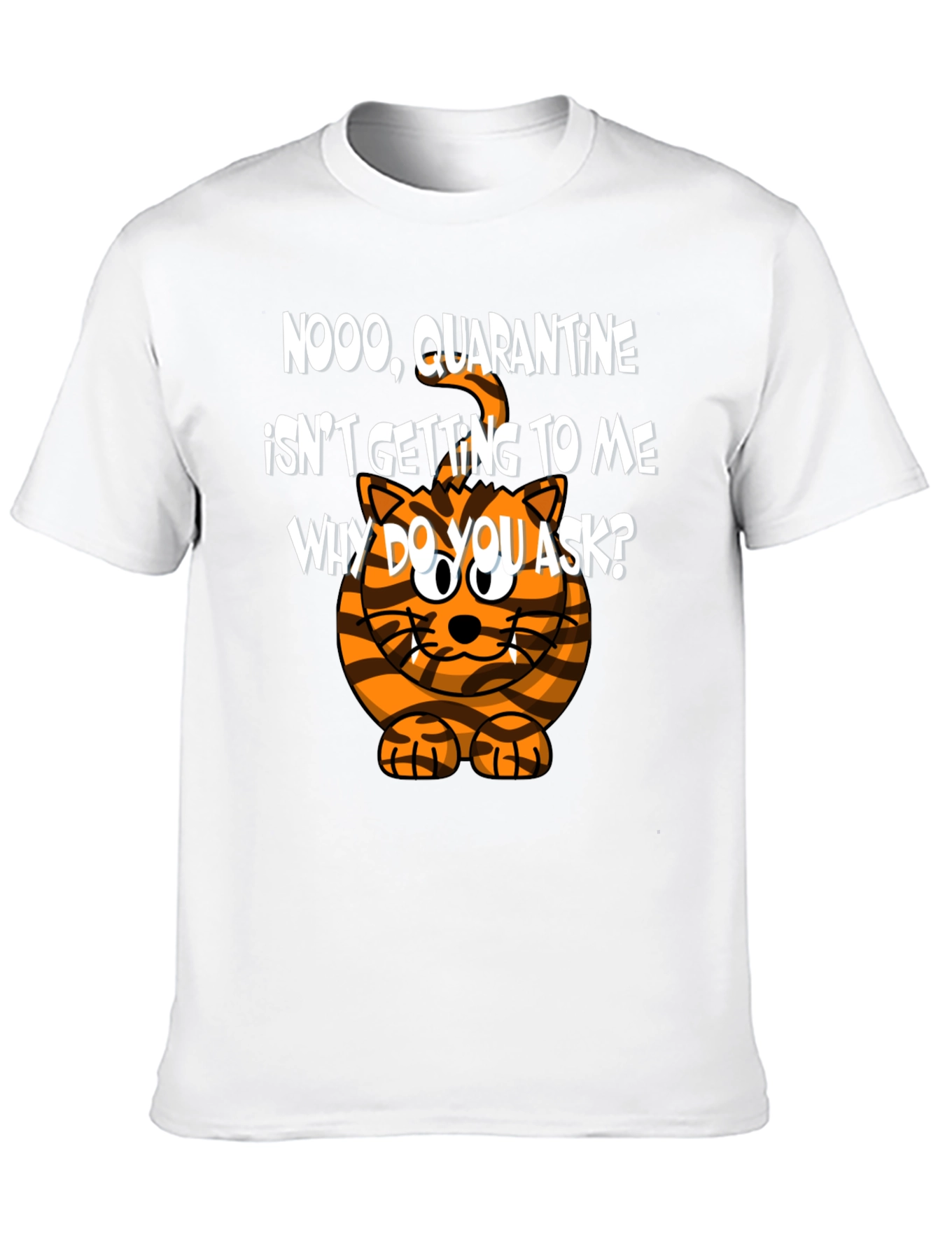 Quarantine Cat T-Shirt - Funny Graphic Tee
