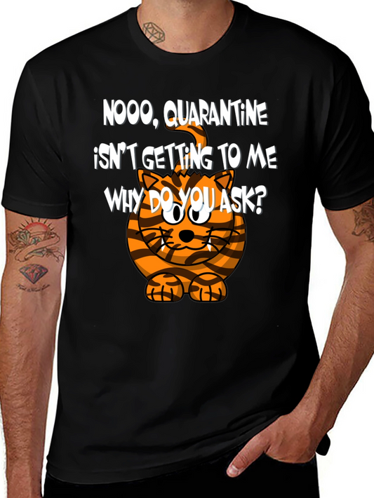 Quarantine Cat T-Shirt - Funny Graphic Tee