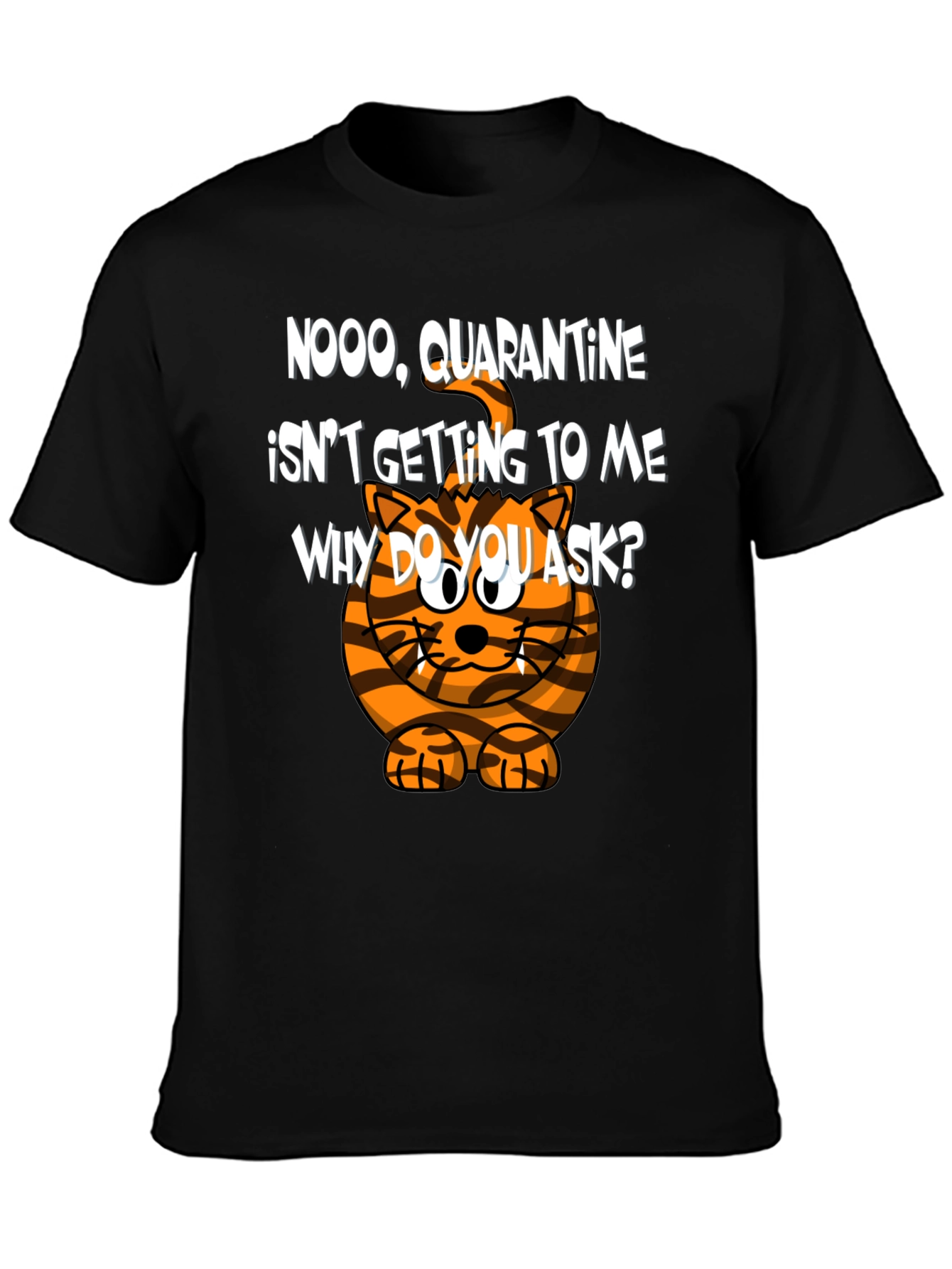 Quarantine Cat T-Shirt - Funny Graphic Tee