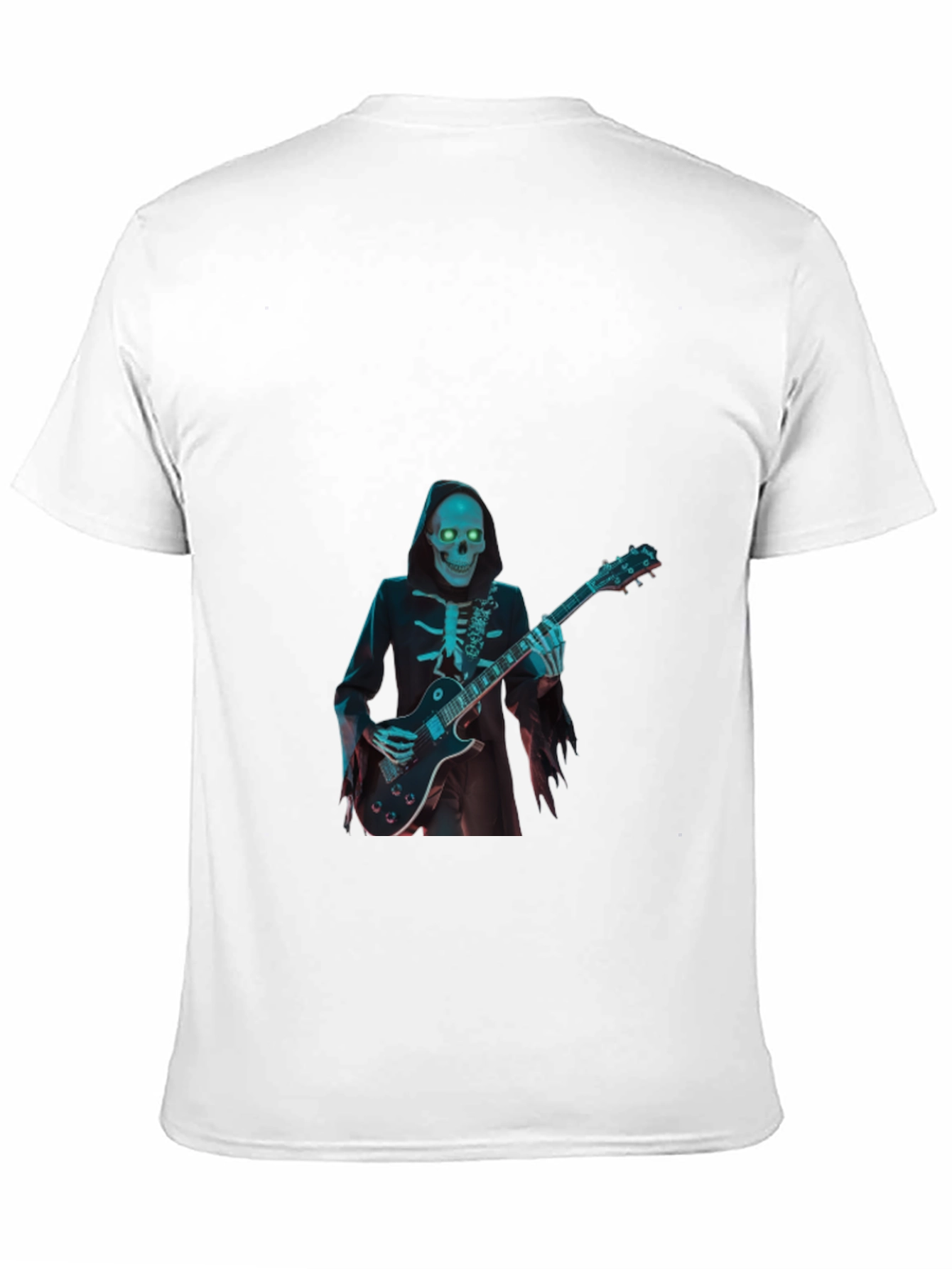 Skeleton Guitarist Graphic T-Shirt - Black