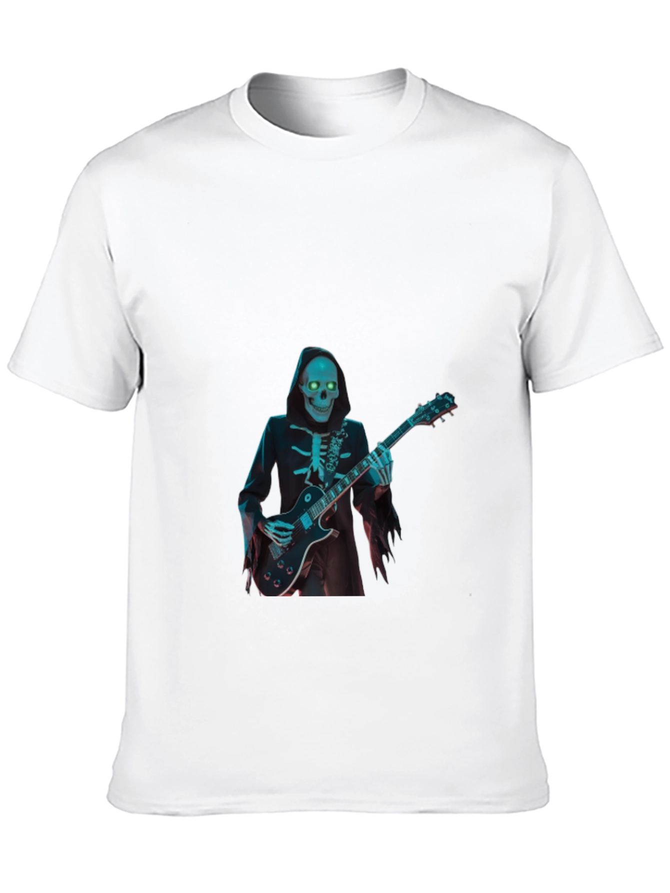 Skeleton Guitarist Graphic T-Shirt - Black
