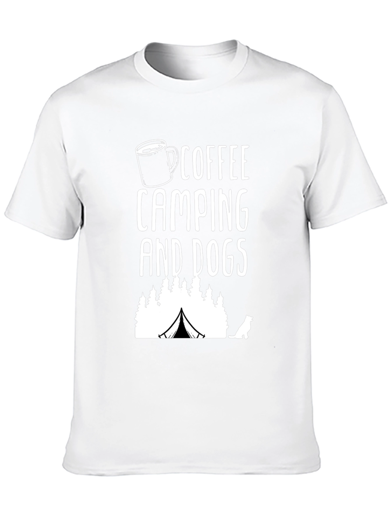Coffee Camping and Dogs Graphic T-Shirt