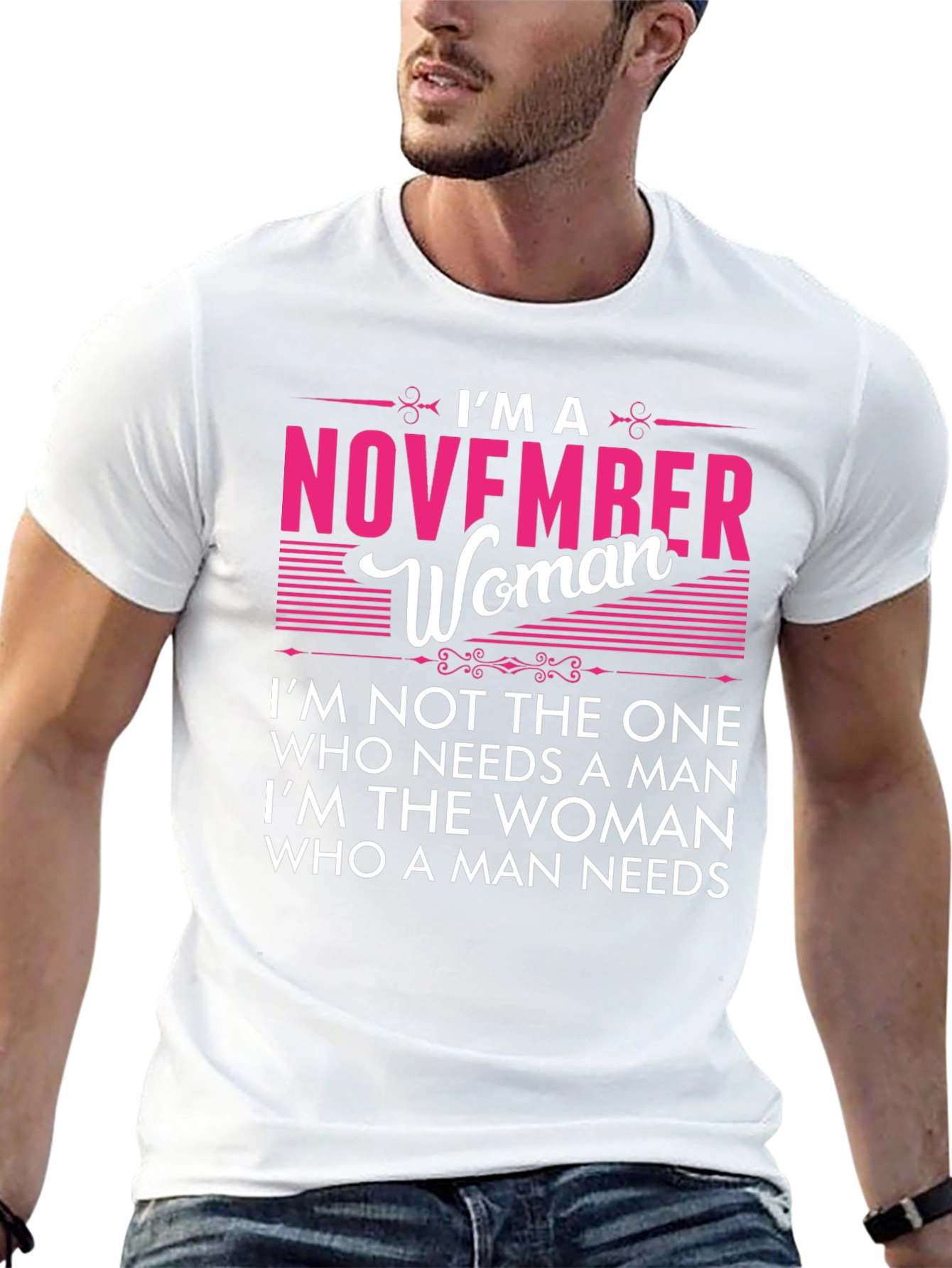 November Woman Graphic Tee - Birthday Gift