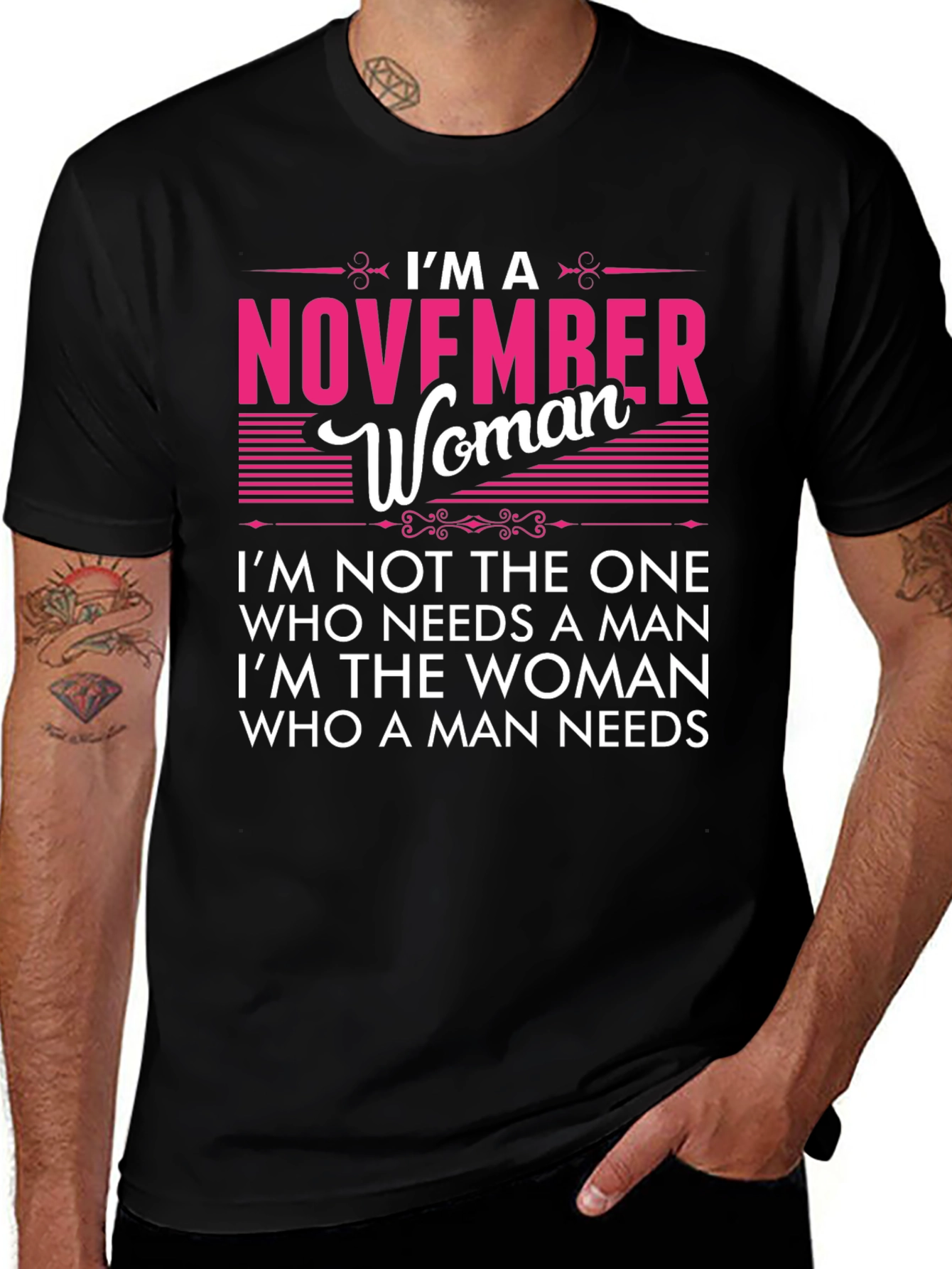 November Woman Graphic Tee - Birthday Gift
