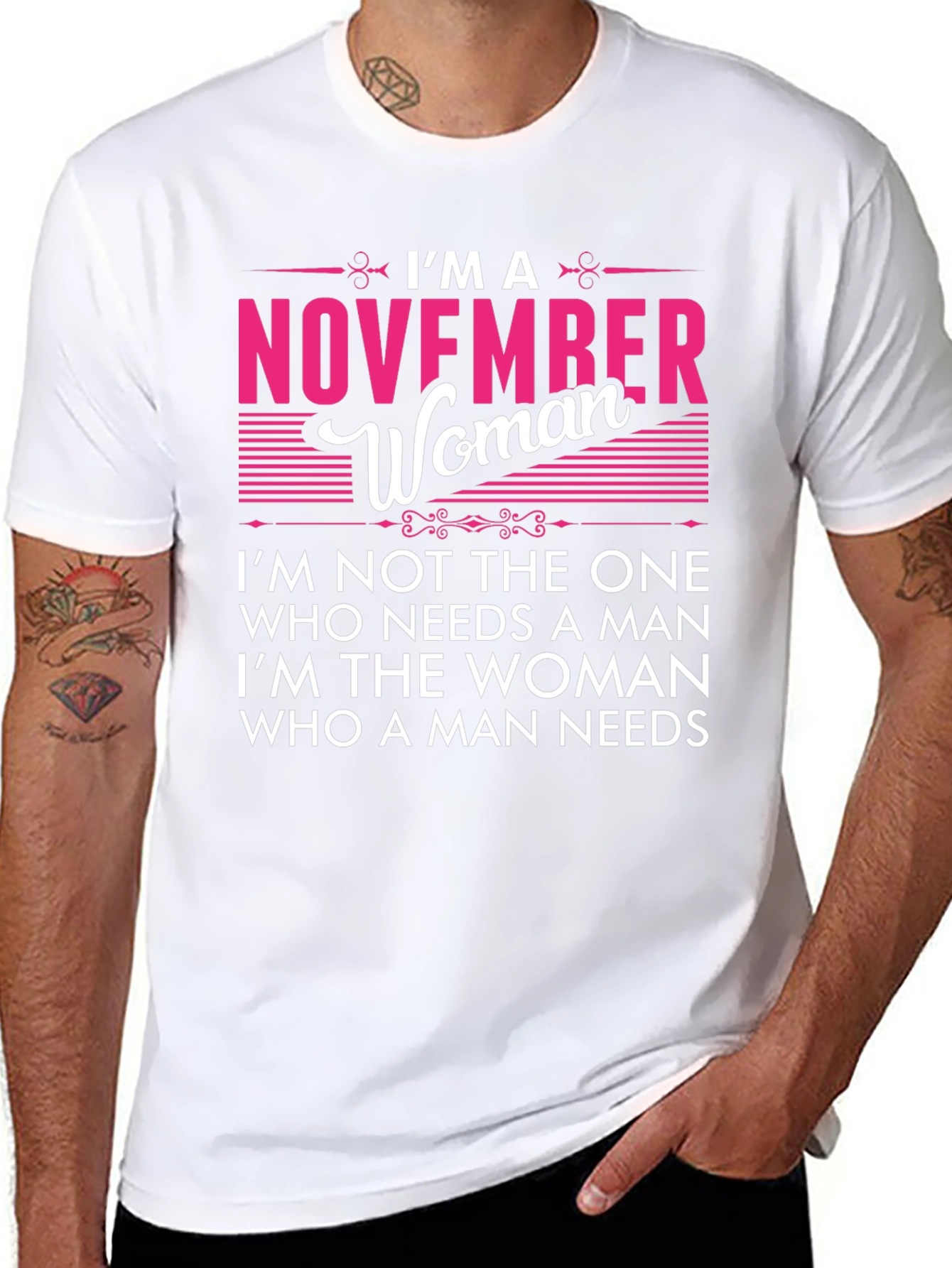 November Woman Graphic Tee - Birthday Gift