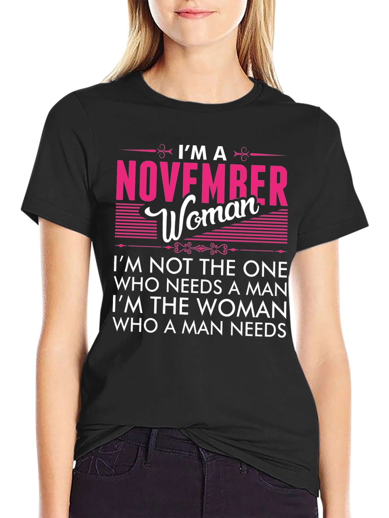 November Woman Graphic Tee - Birthday Gift