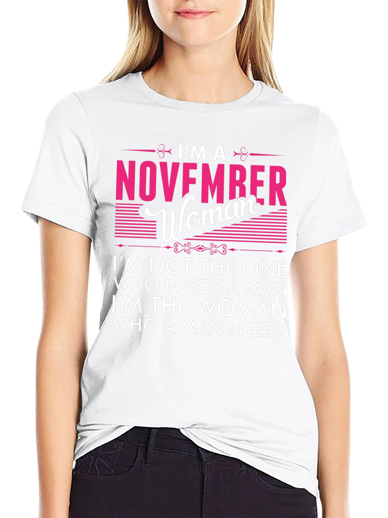 November Woman Graphic Tee - Birthday Gift