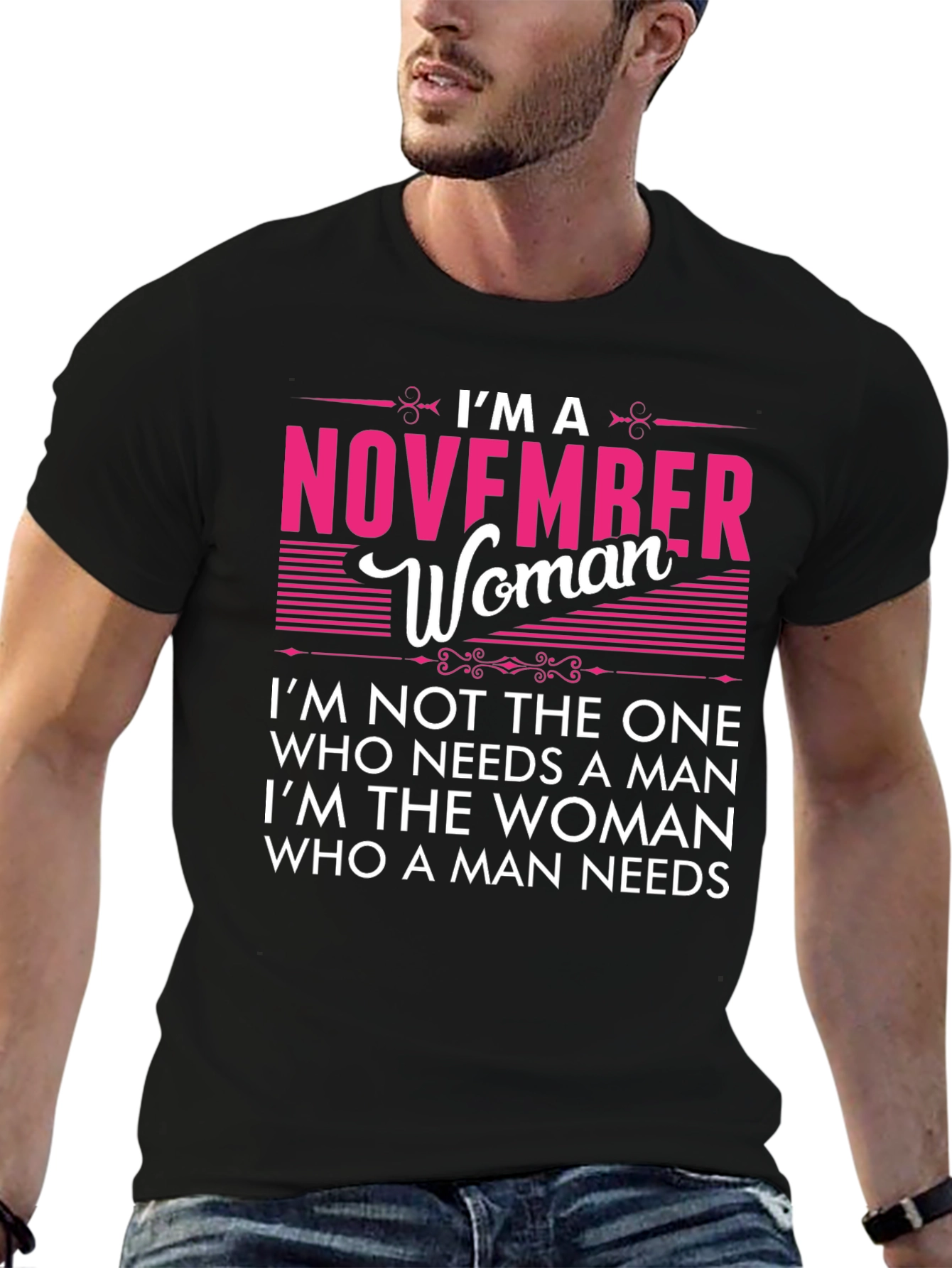 November Woman Graphic Tee - Birthday Gift