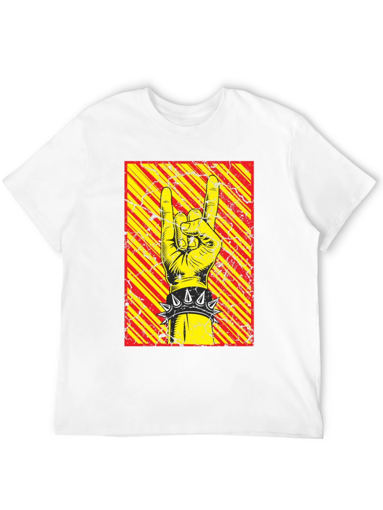 Rock On Graphic Tee - Black Cotton T-Shirt