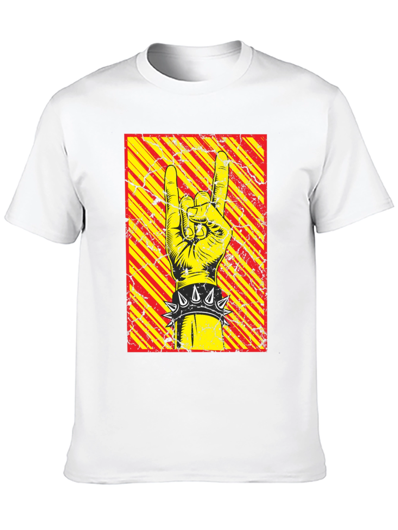 Rock On Graphic Tee - Black Cotton T-Shirt