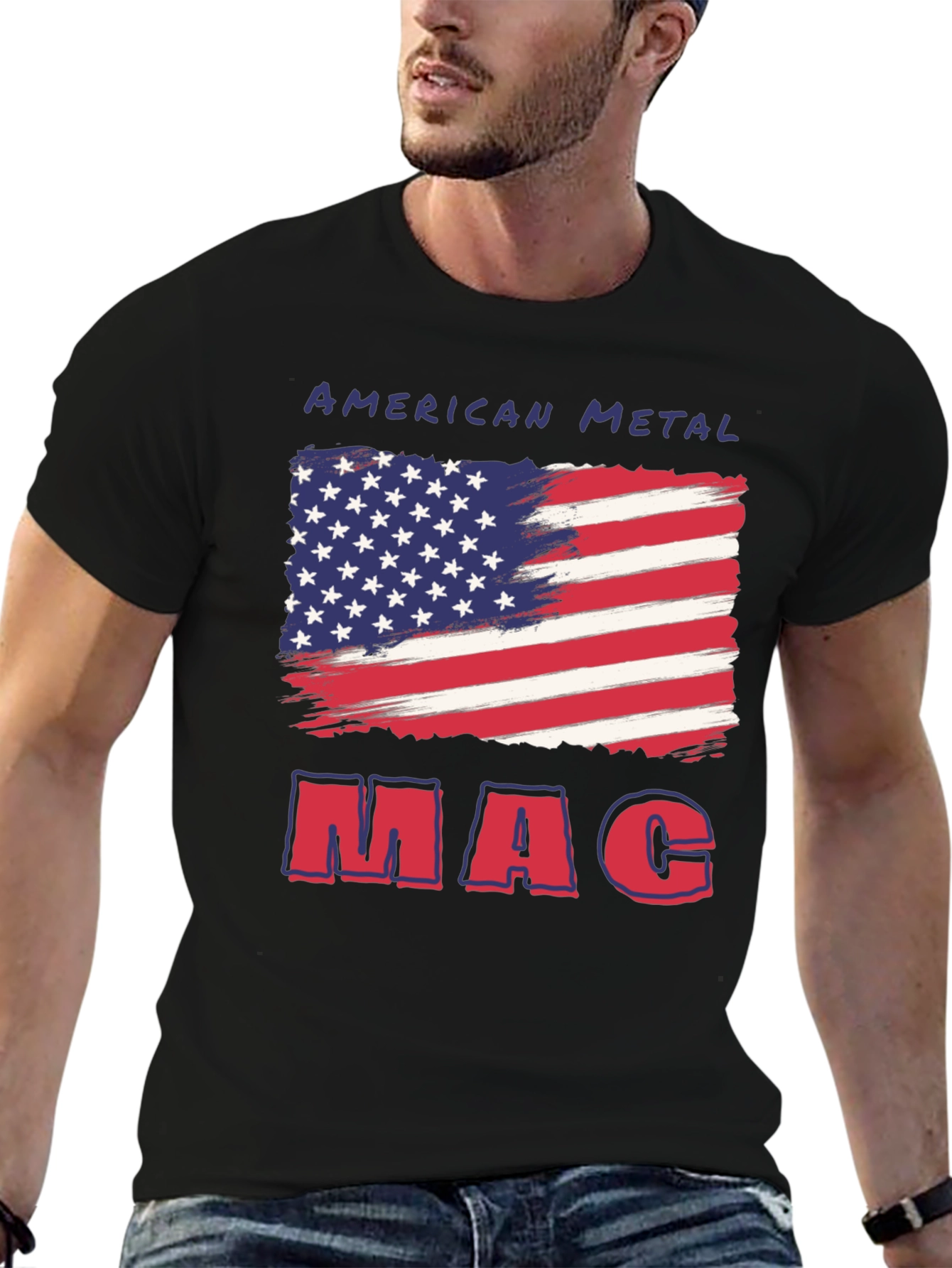 American Metal MAC USA Flag T-Shirt