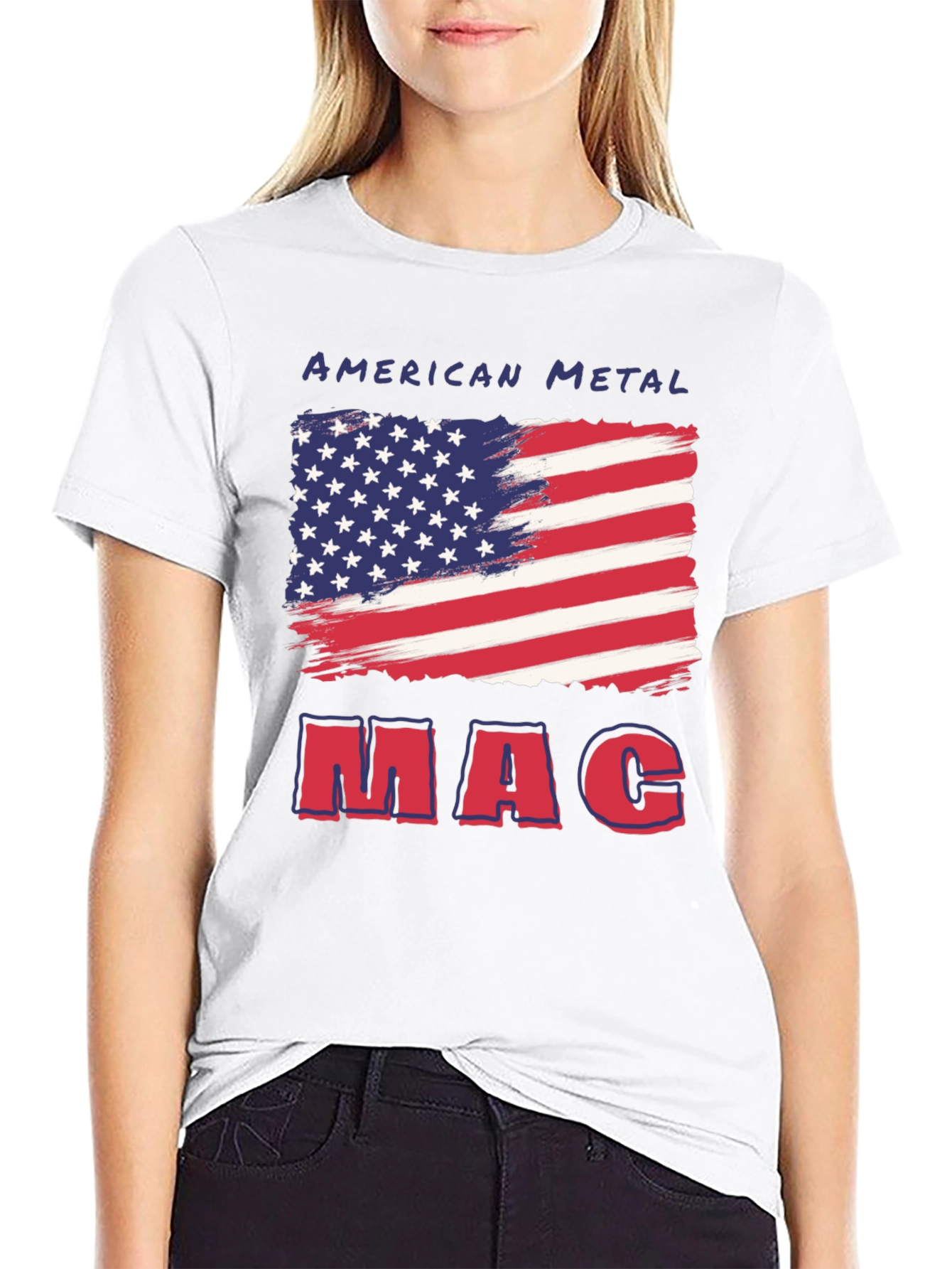 American Metal MAC USA Flag T-Shirt