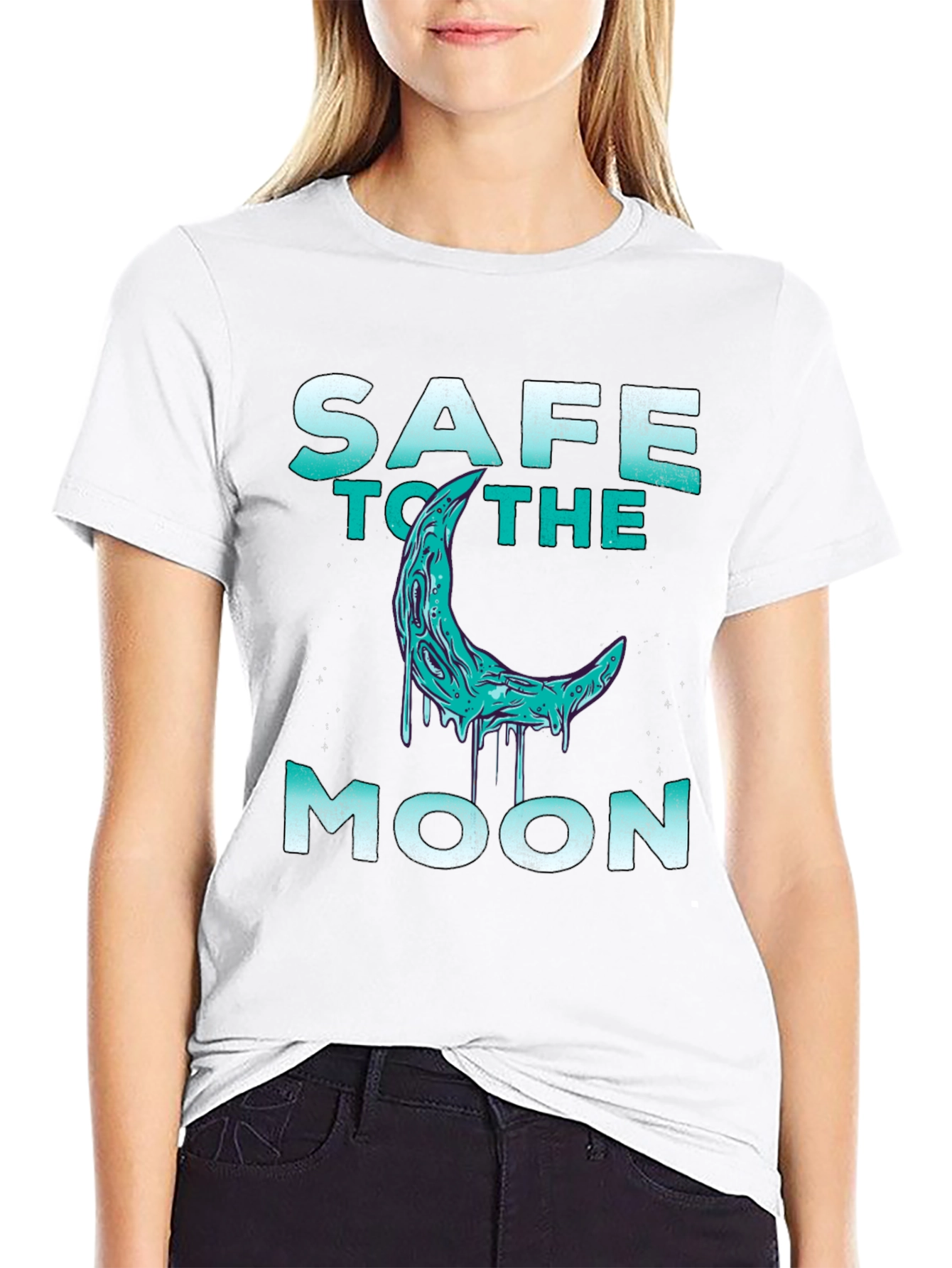 Safe to the Moon T-Shirt - Crypto Design