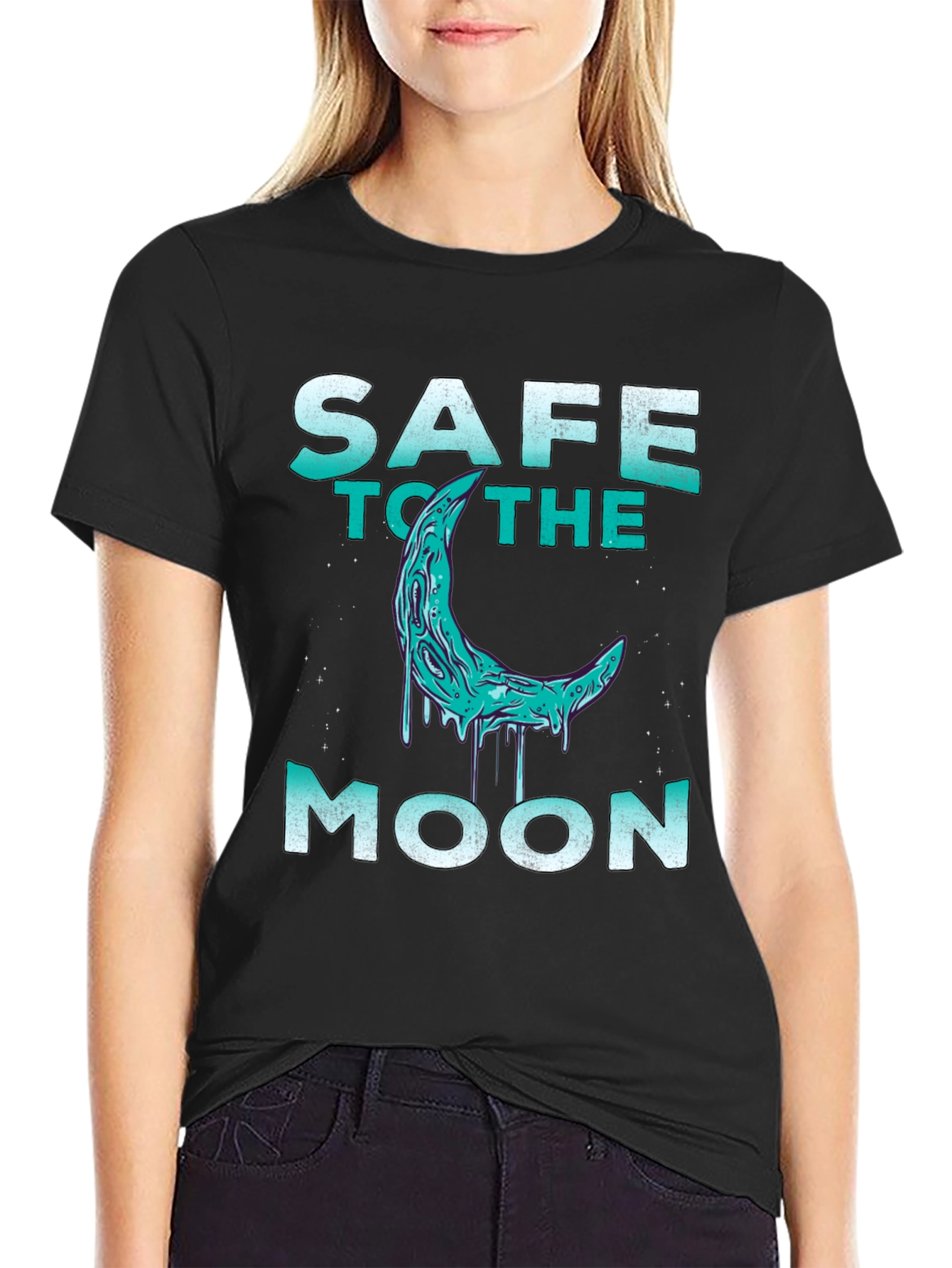 Safe to the Moon T-Shirt - Crypto Design