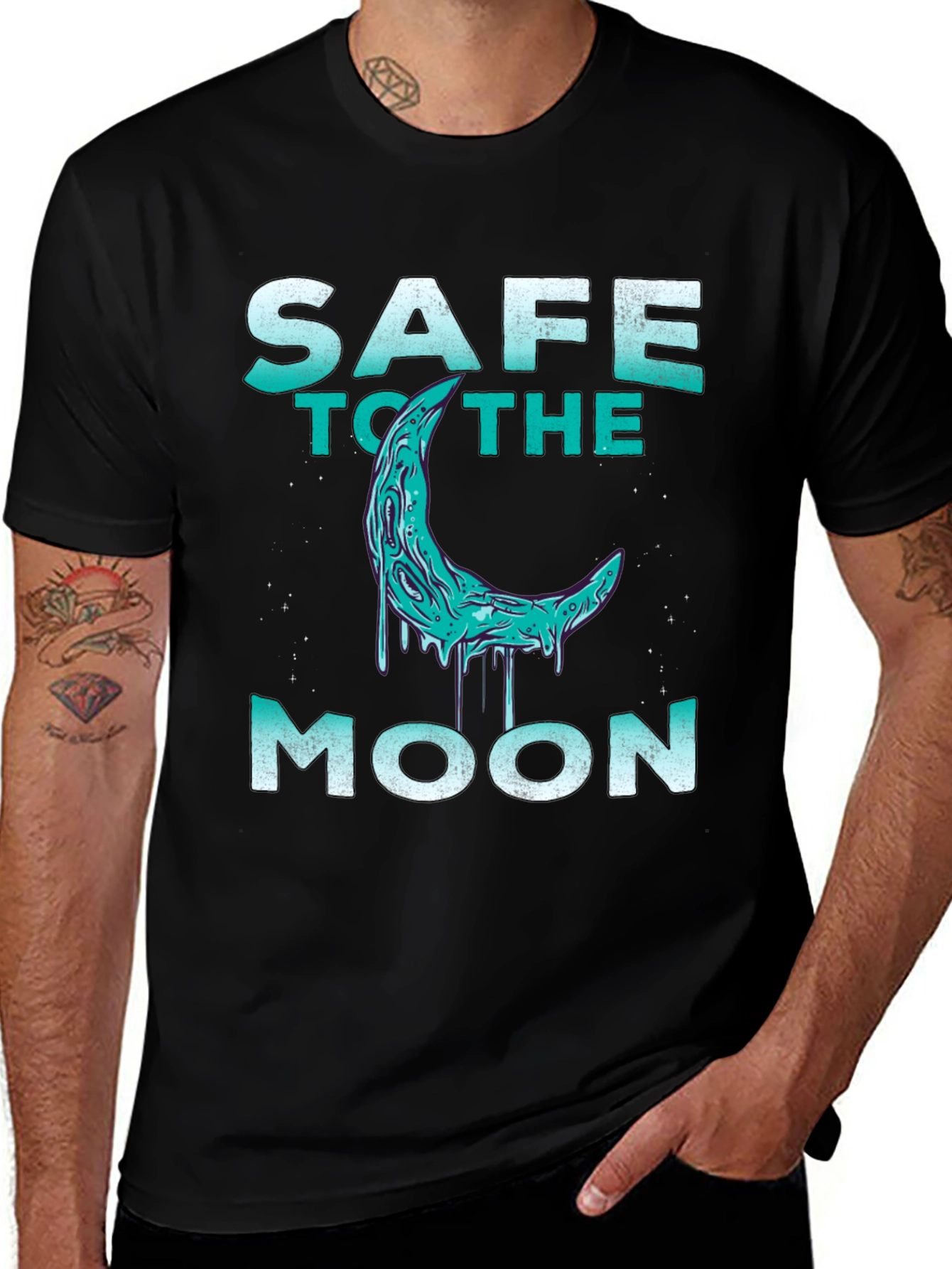 Safe to the Moon T-Shirt - Crypto Design