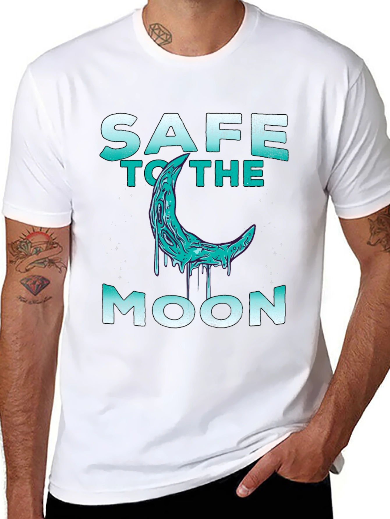 Safe to the Moon T-Shirt - Crypto Design