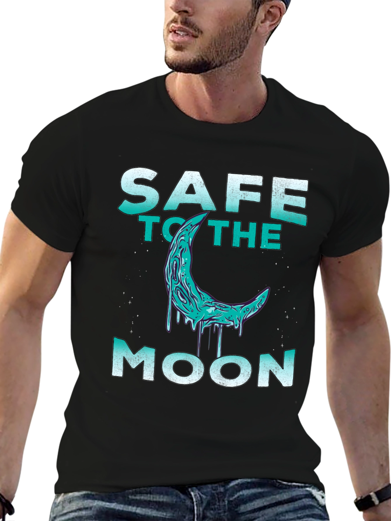 Safe to the Moon T-Shirt - Crypto Design