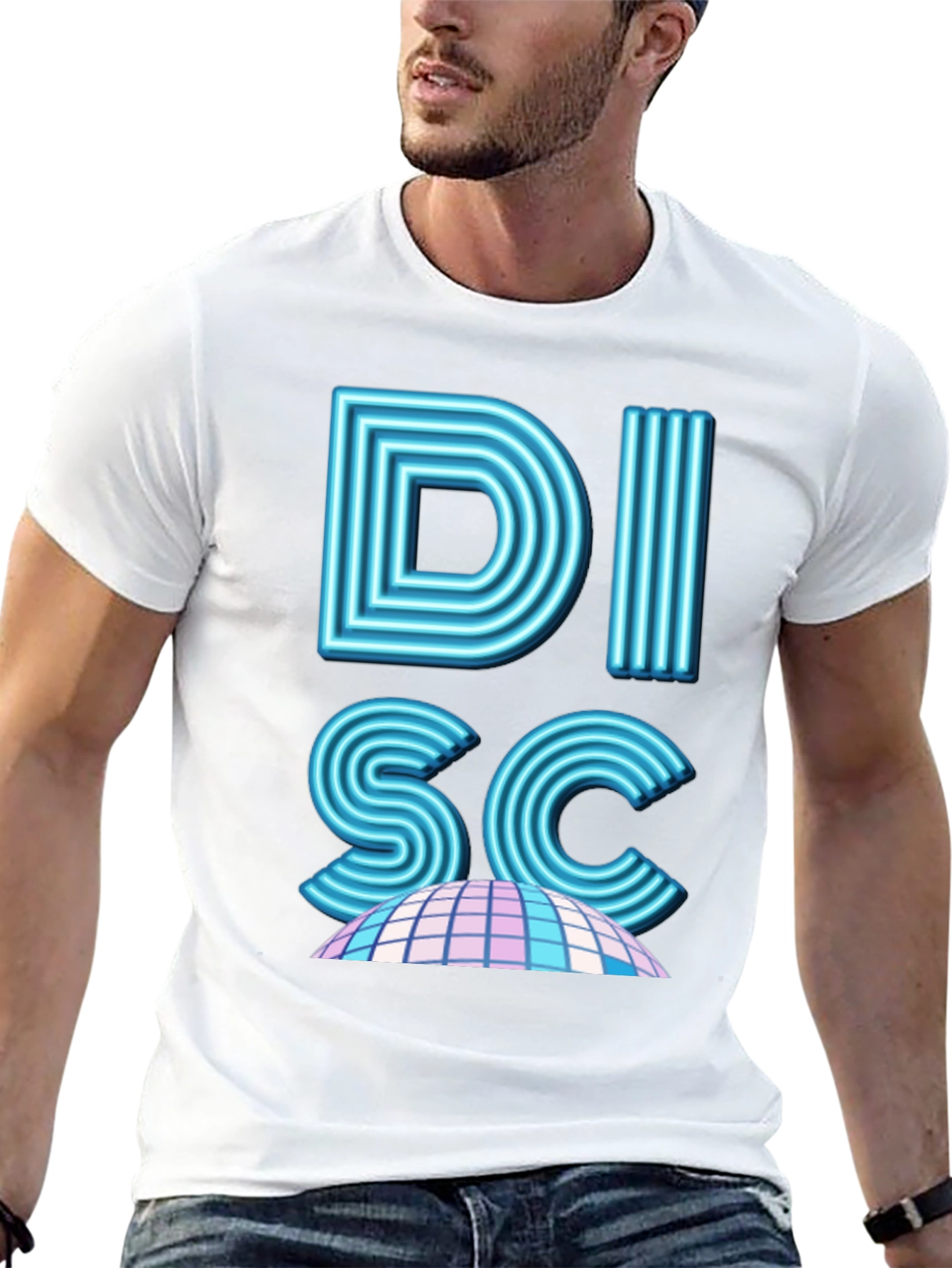 Retro Disco T-Shirt - Neon Light Design