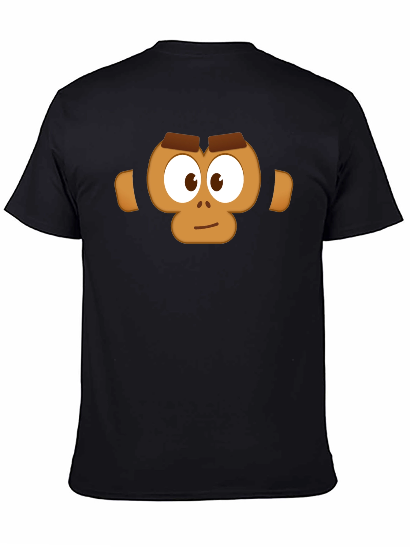 Monkey Face Graphic T-Shirt - Casual Black Tee