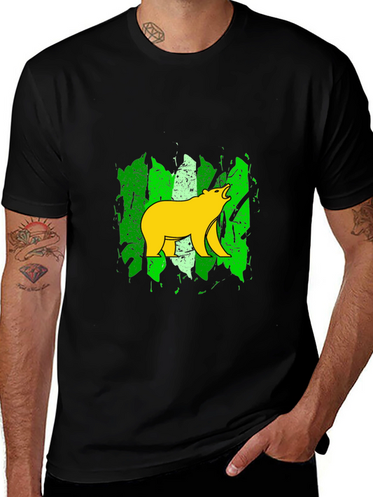 Bear Graphic Tee - Vintage Style