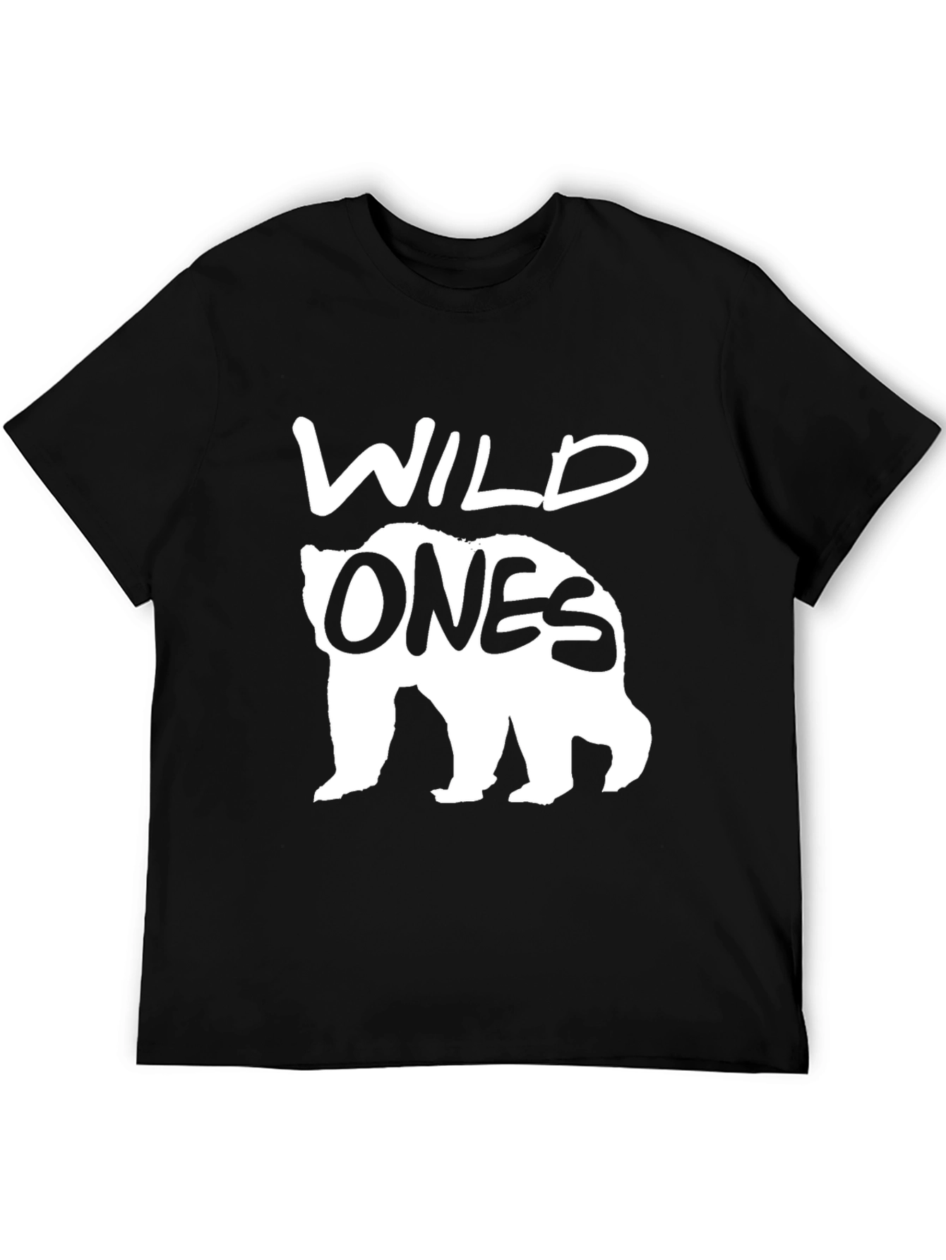 Wild Ones Bear Graphic Tee - Black Unisex T-Shirt