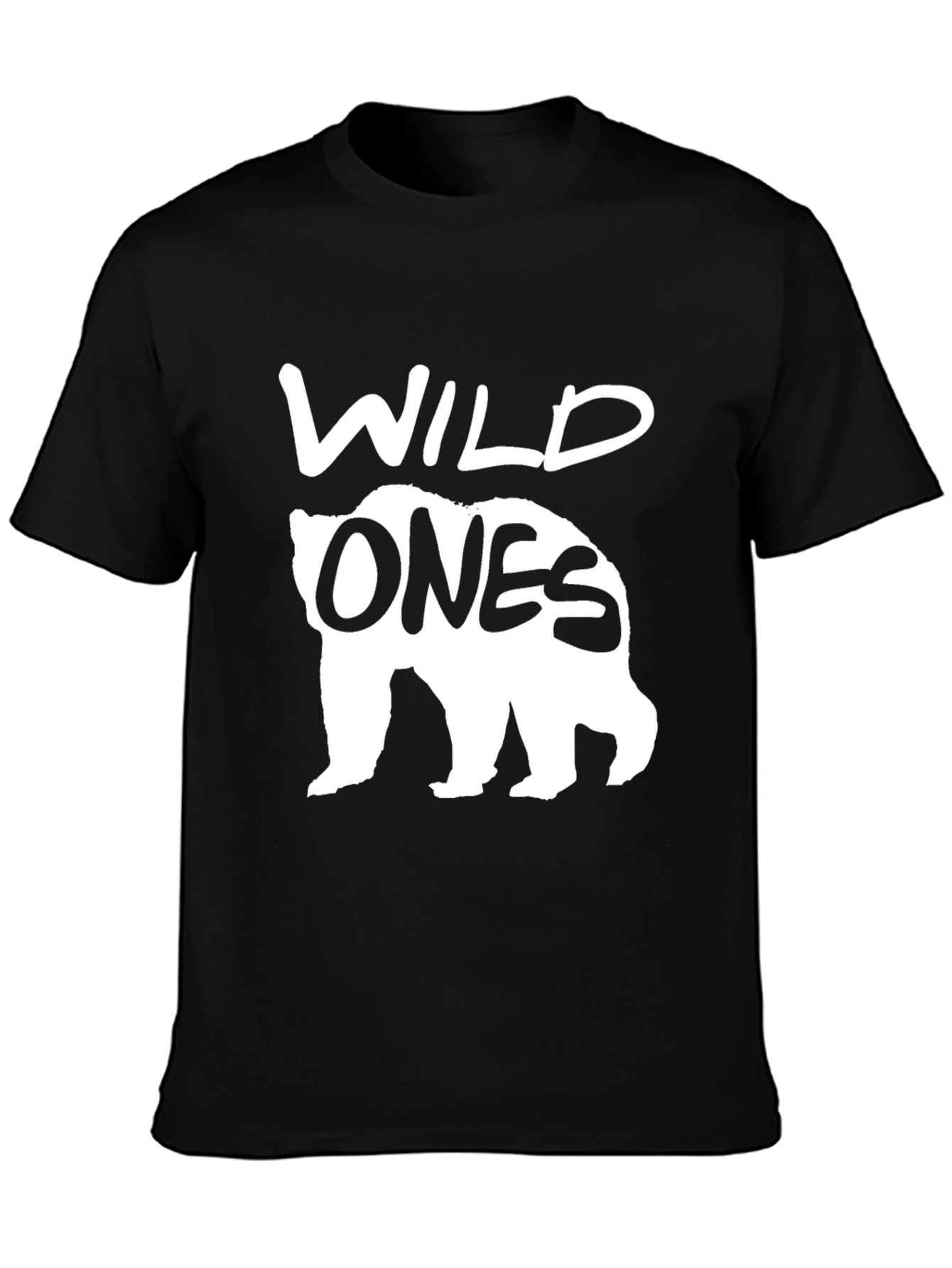 Wild Ones Bear Graphic Tee - Black Unisex T-Shirt