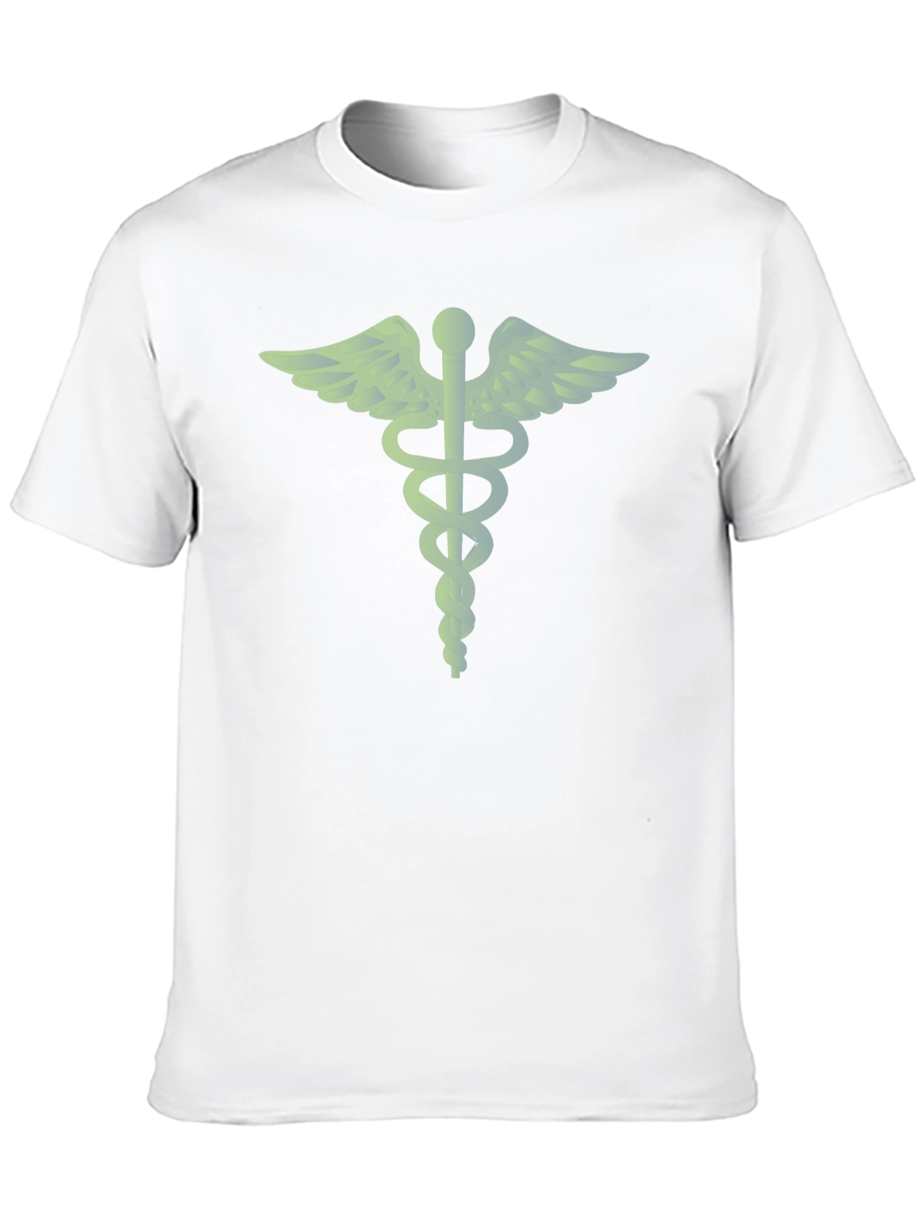 Green Caduceus Graphic Tee - Black
