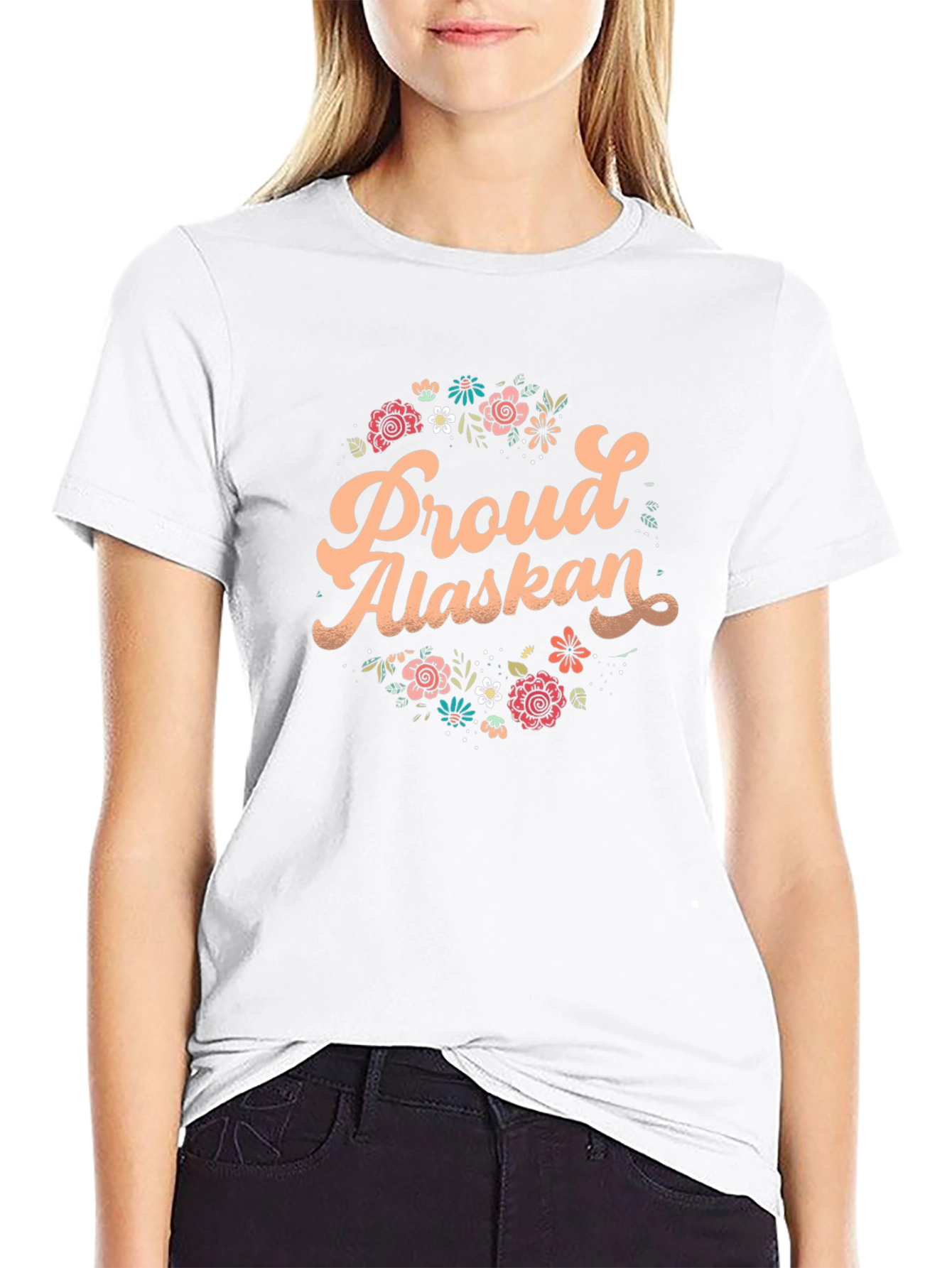 Proud Alaskan Floral T-Shirt