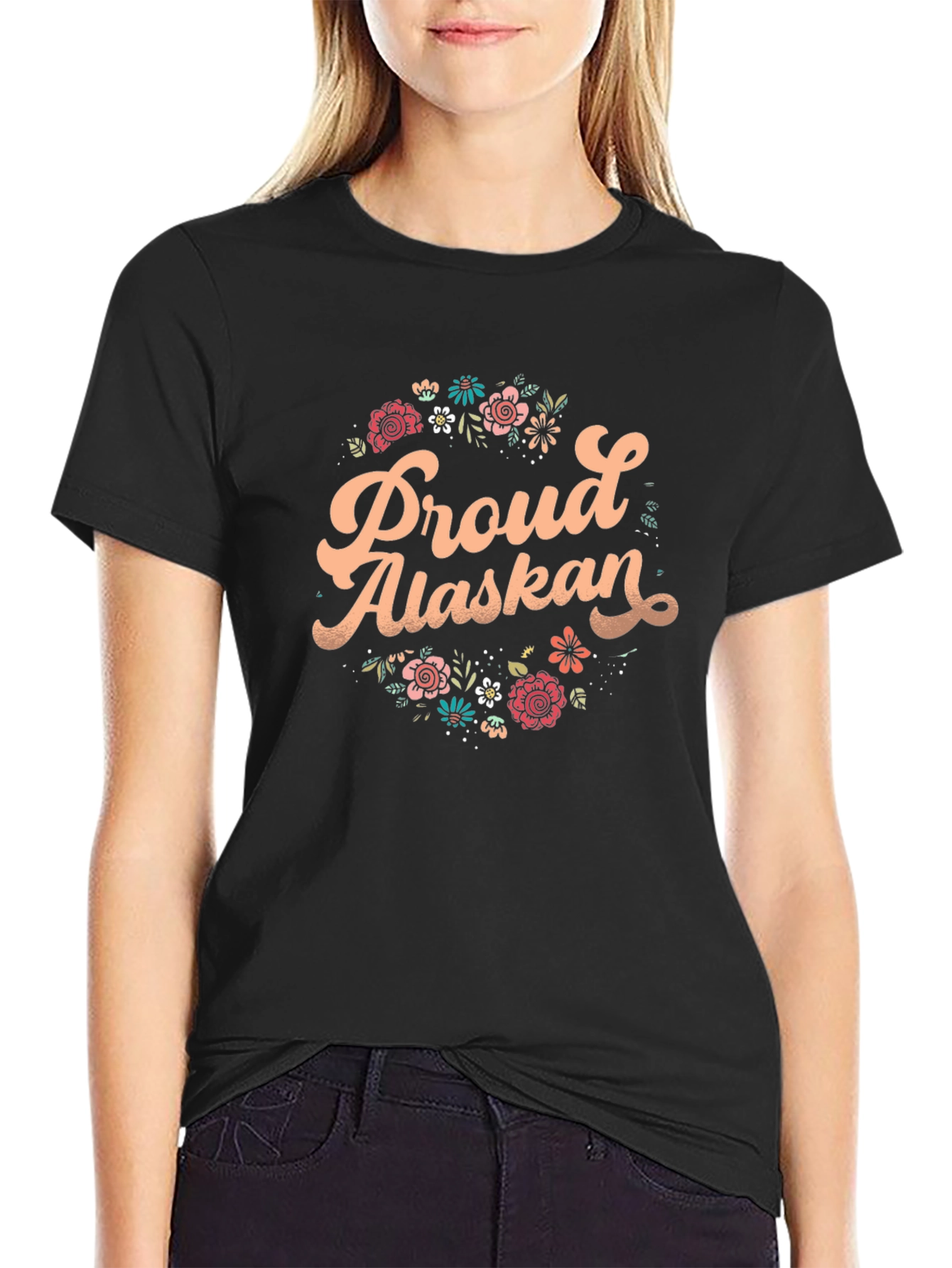 Proud Alaskan Floral T-Shirt