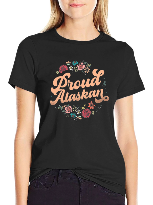 Proud Alaskan Floral T-Shirt