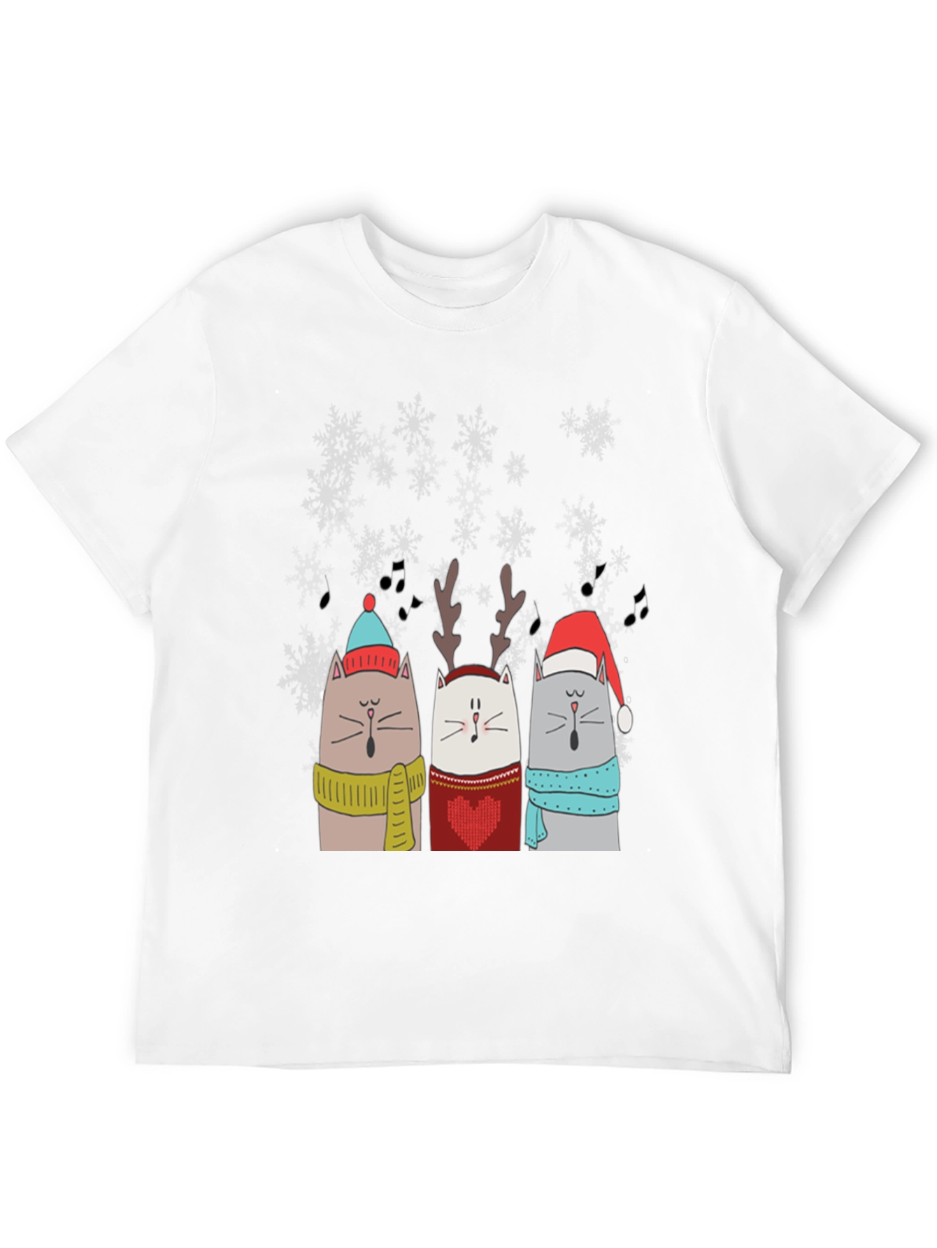 Festive Singing Cats Christmas T-Shirt