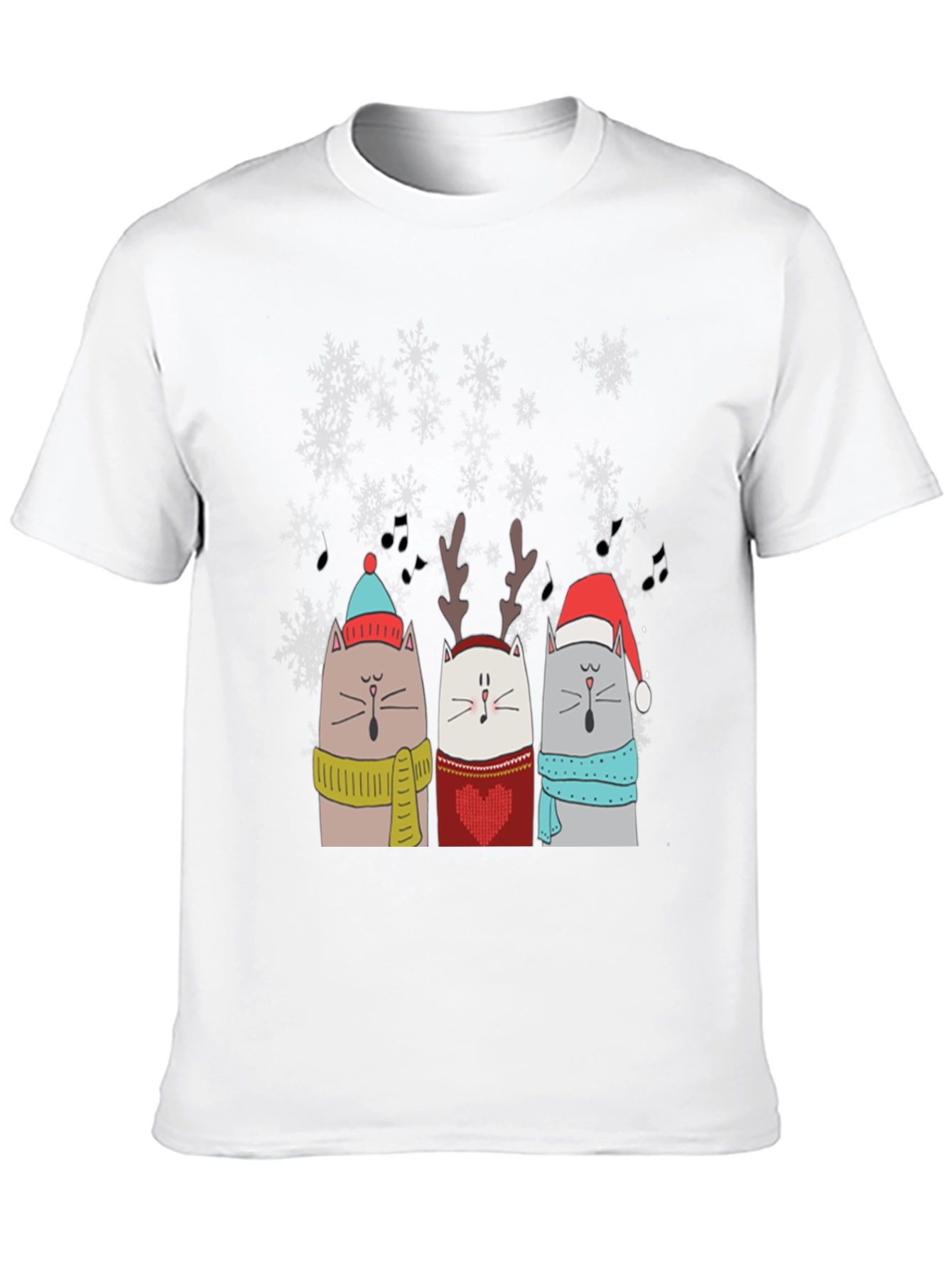 Festive Singing Cats Christmas T-Shirt