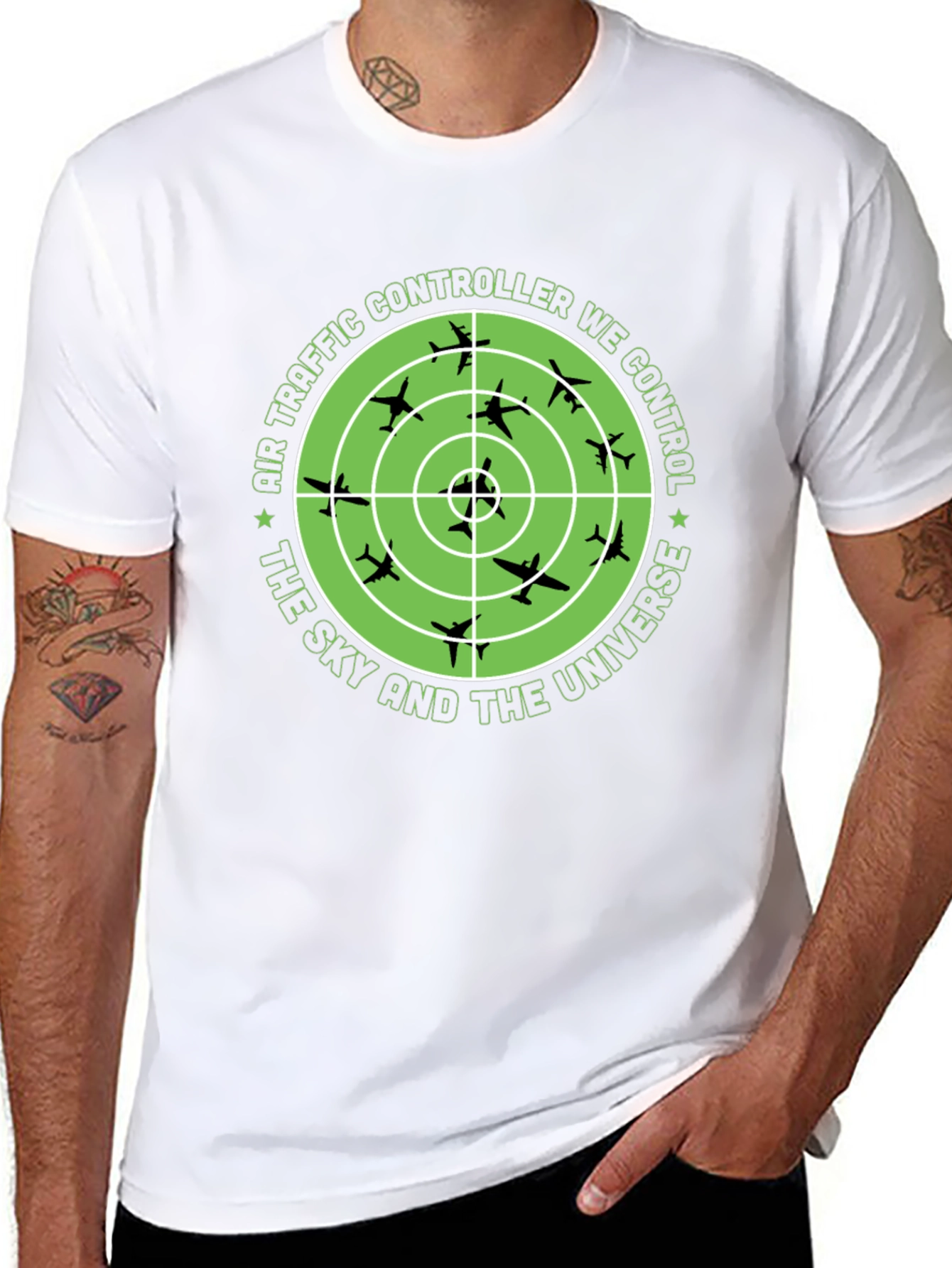 Air Traffic Controller T-Shirt: Sky & Universe