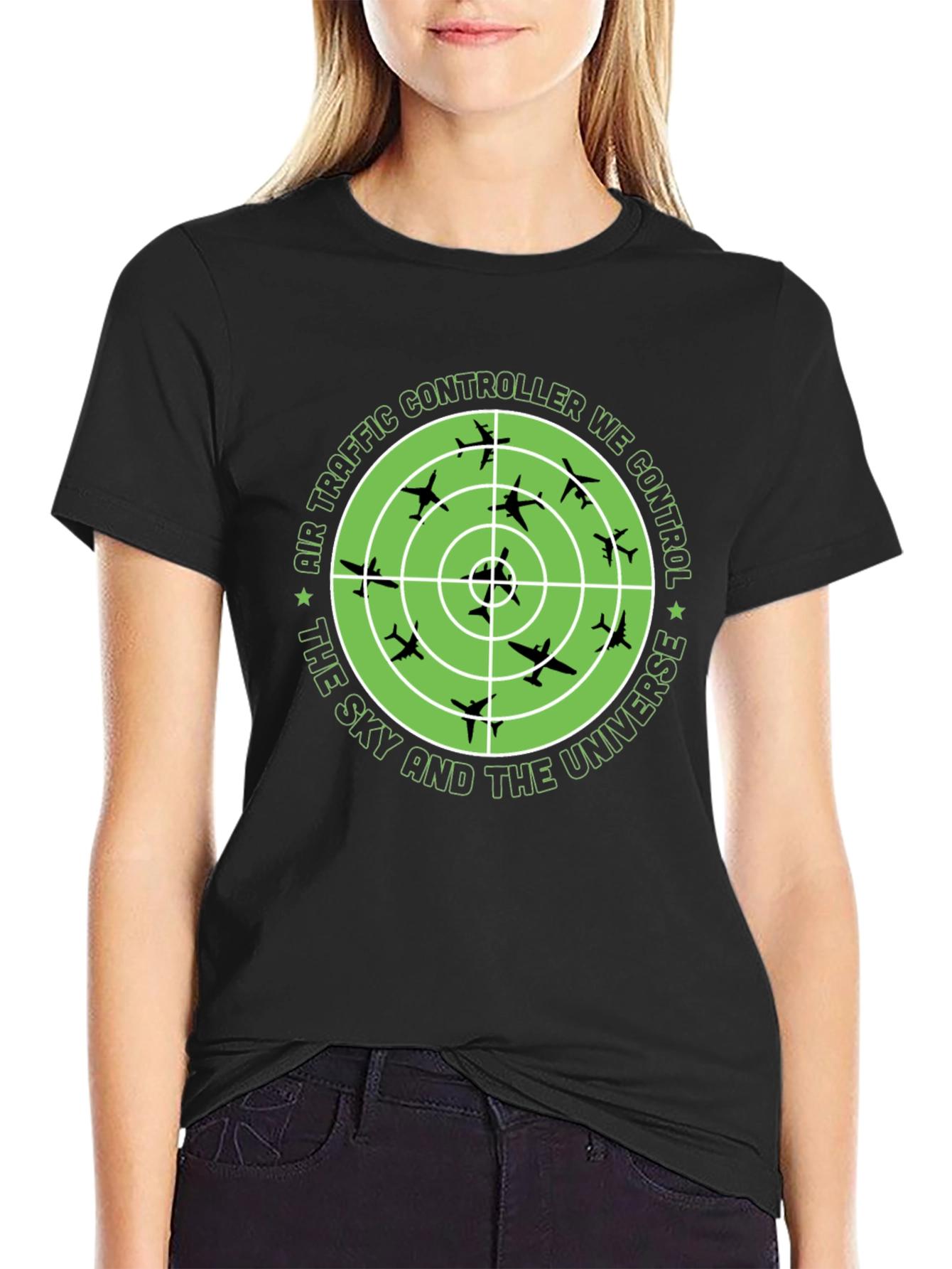 Air Traffic Controller T-Shirt: Sky & Universe