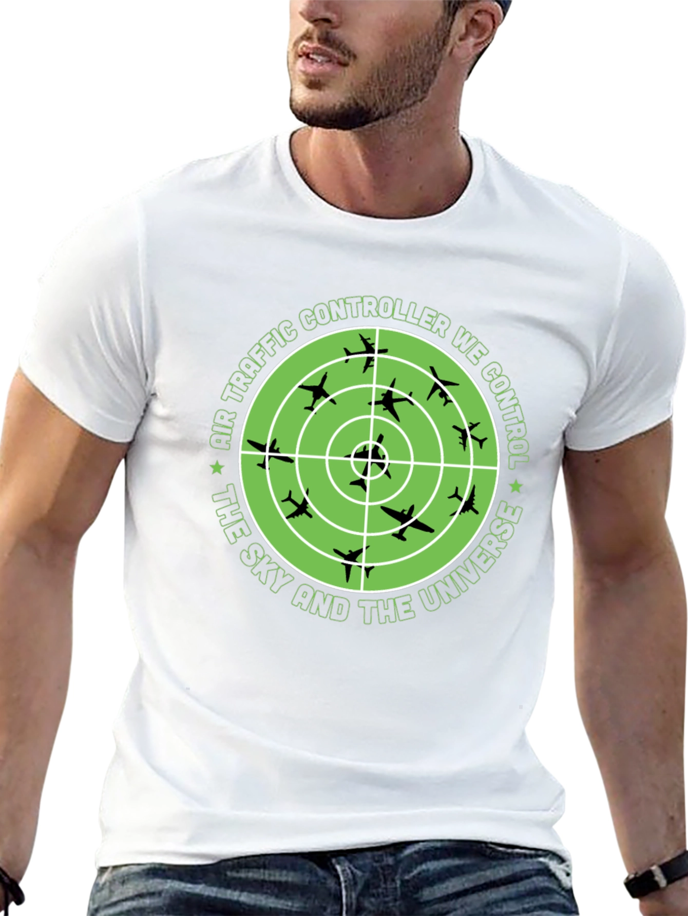 Air Traffic Controller T-Shirt: Sky & Universe