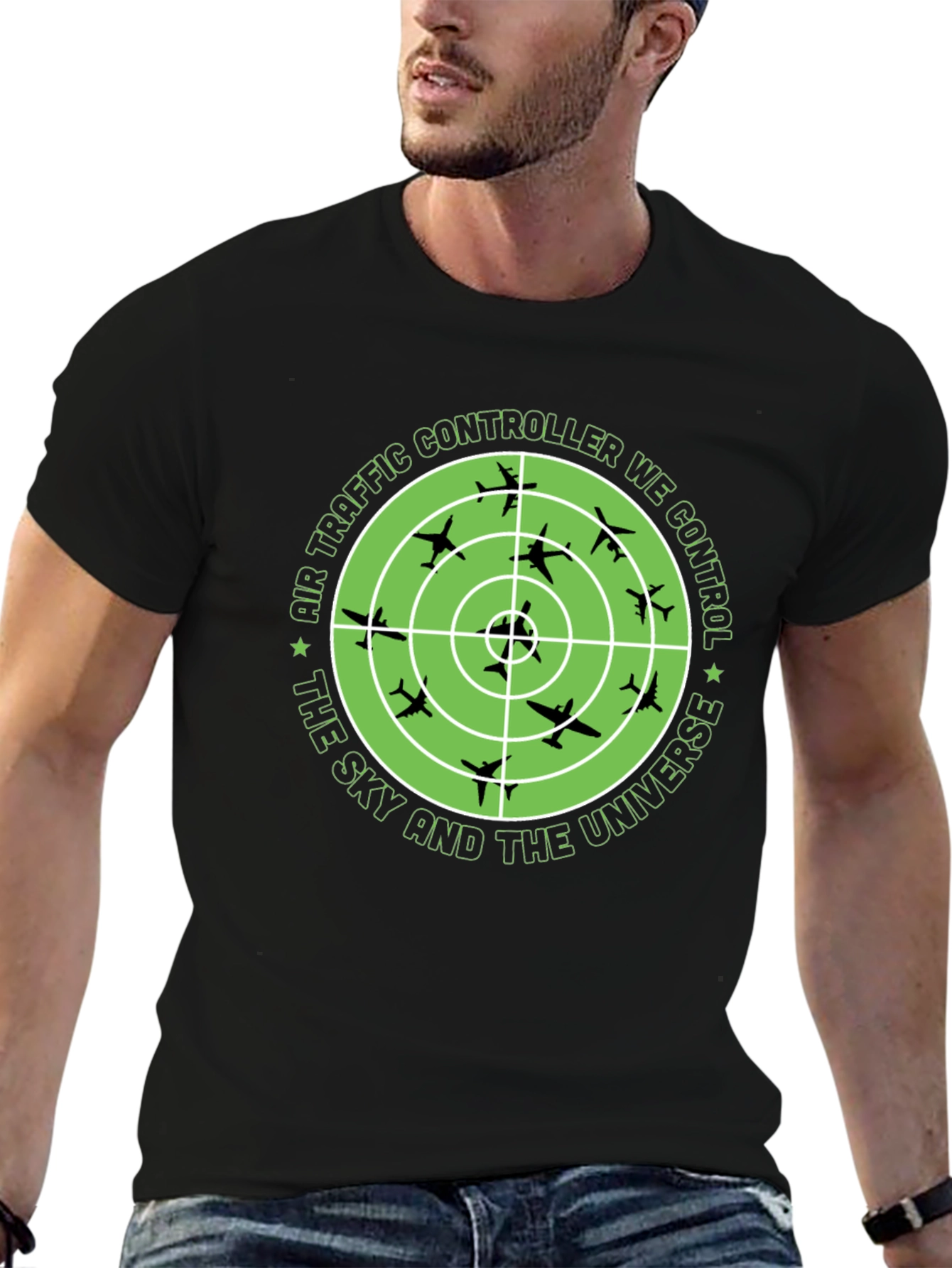 Air Traffic Controller T-Shirt: Sky & Universe