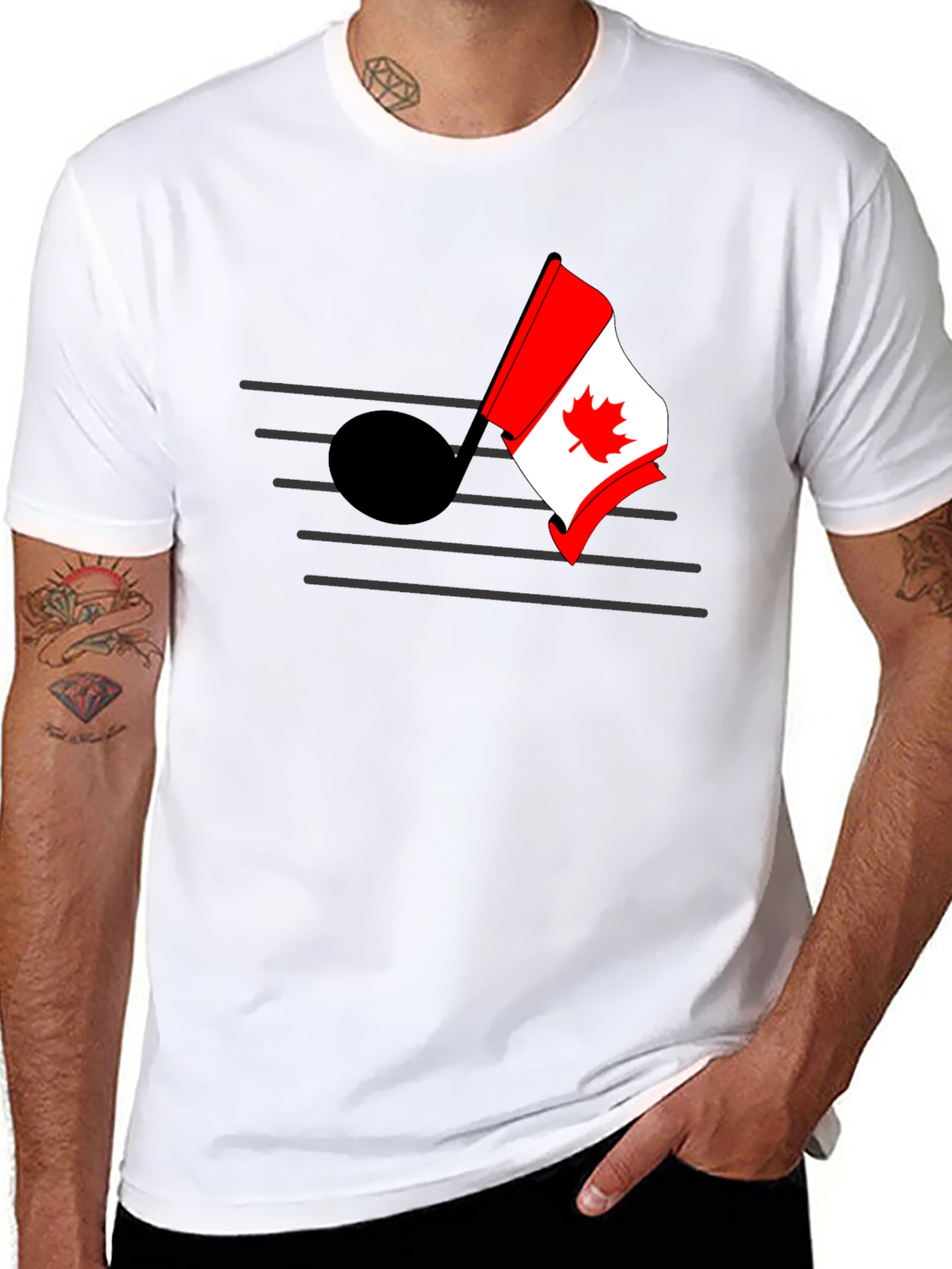 Musical Canada Flag T-Shirt