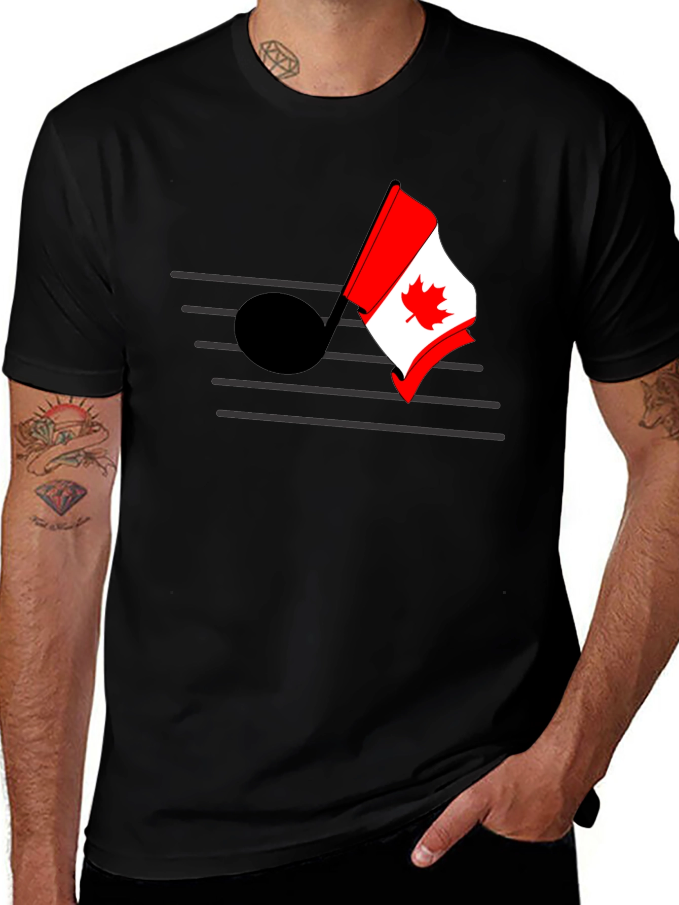 Musical Canada Flag T-Shirt