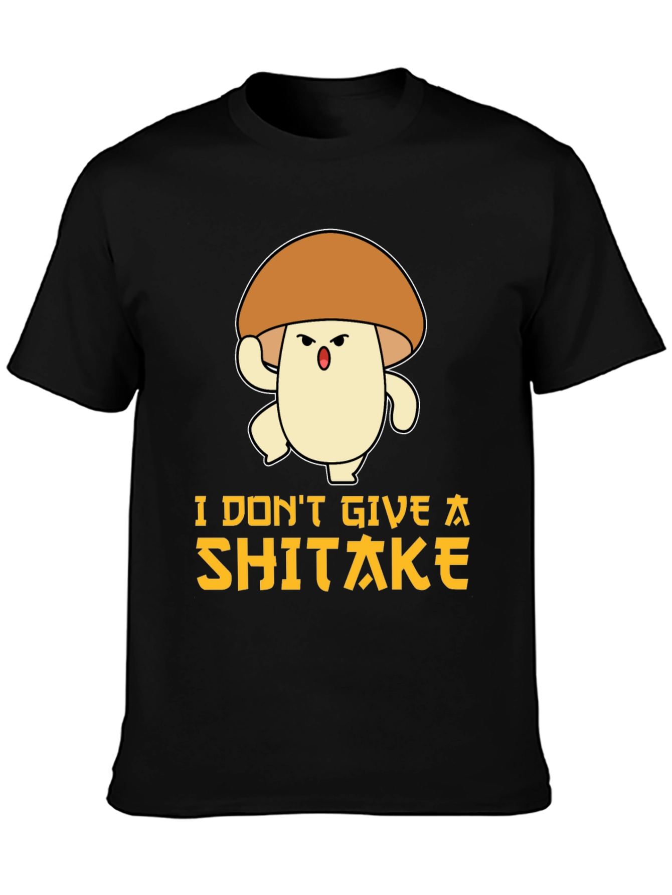 Funny Mushroom T-Shirt: I Dont Give A Shiitake