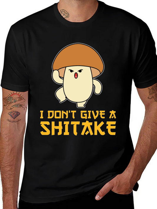 Funny Mushroom T-Shirt: I Dont Give A Shiitake