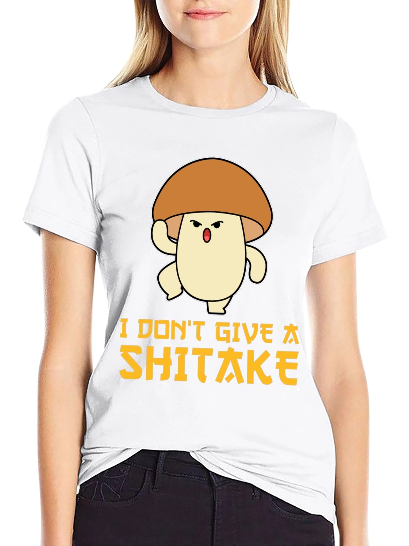 Funny Mushroom T-Shirt: I Dont Give A Shiitake
