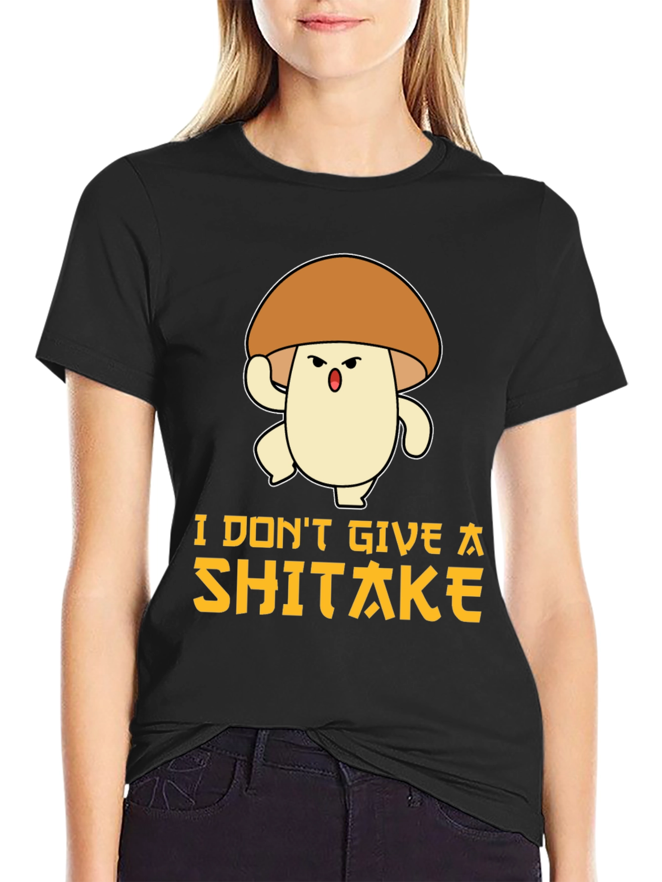 Funny Mushroom T-Shirt: I Dont Give A Shiitake