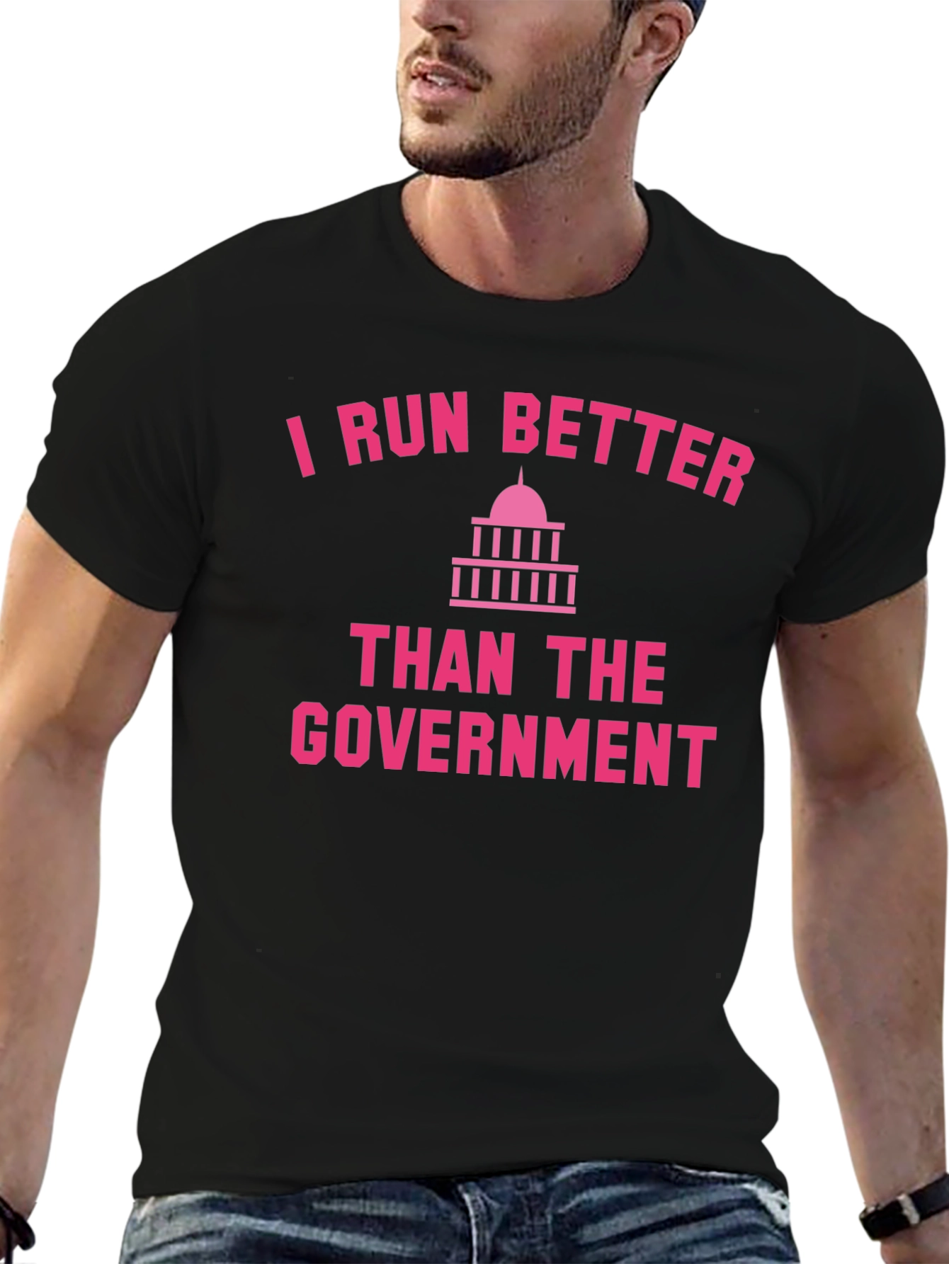 I Run Better Than The Government Graphic Tee