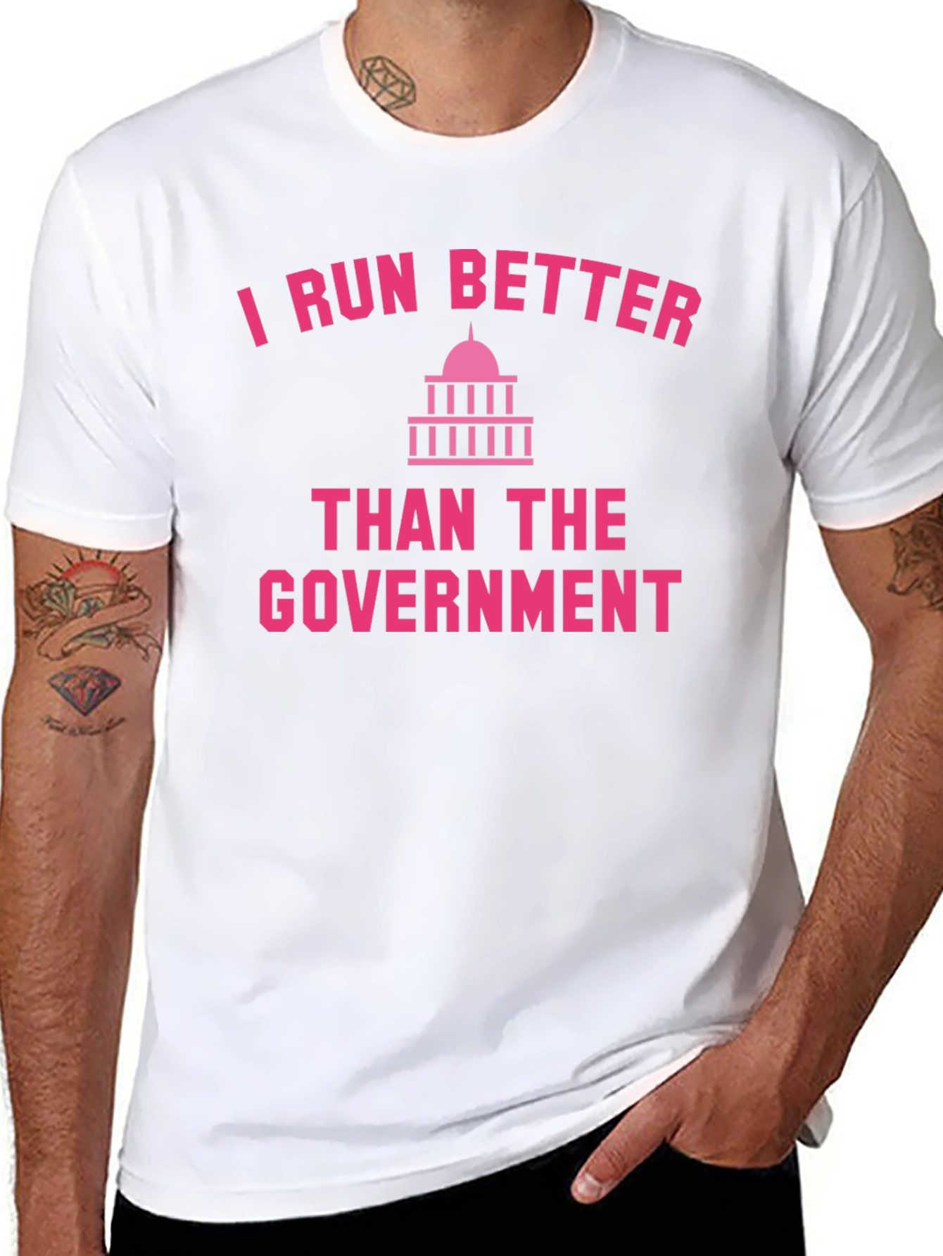 I Run Better Than The Government Graphic Tee
